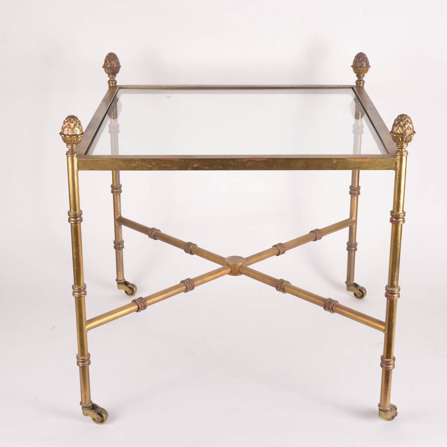 Brass and Glass Bar Cart