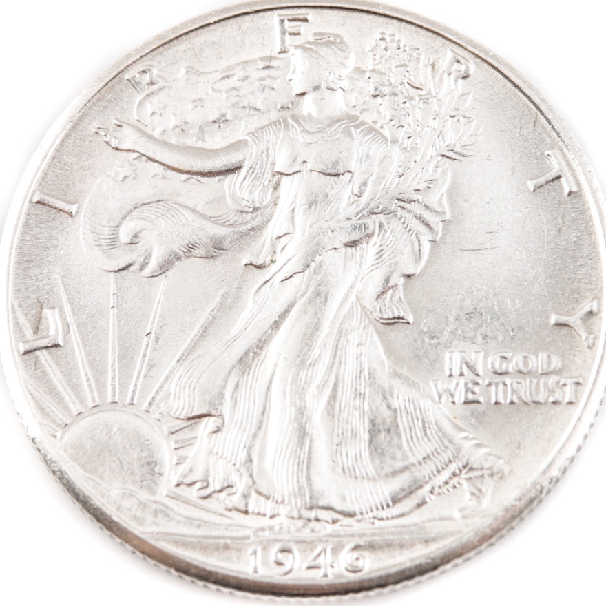 1946 D Walking Liberty Silver Half Dollar
