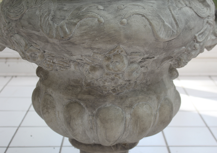 Grecian Inspired Pedestal Table With Glass Top