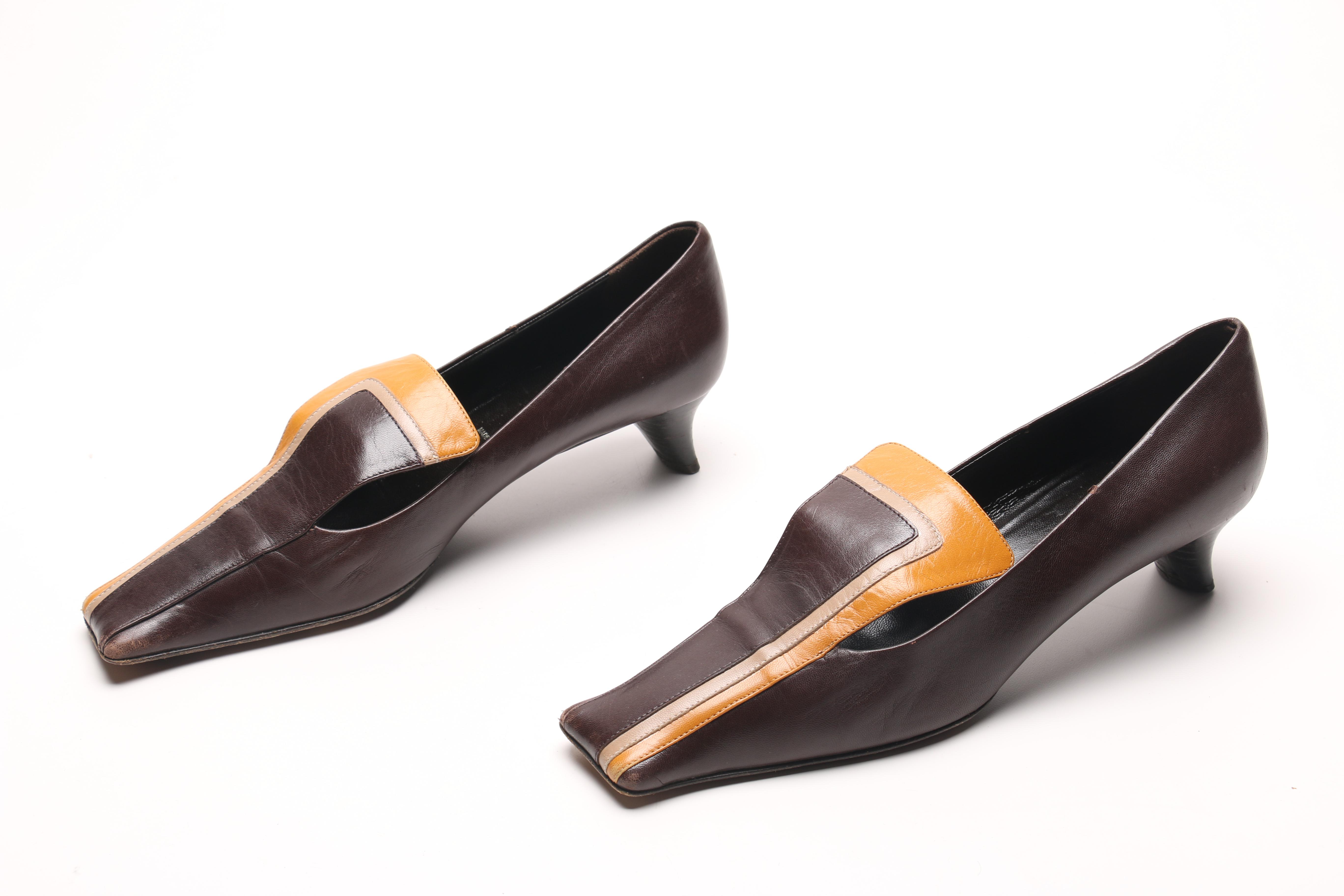 Prada Brown Leather Loafers