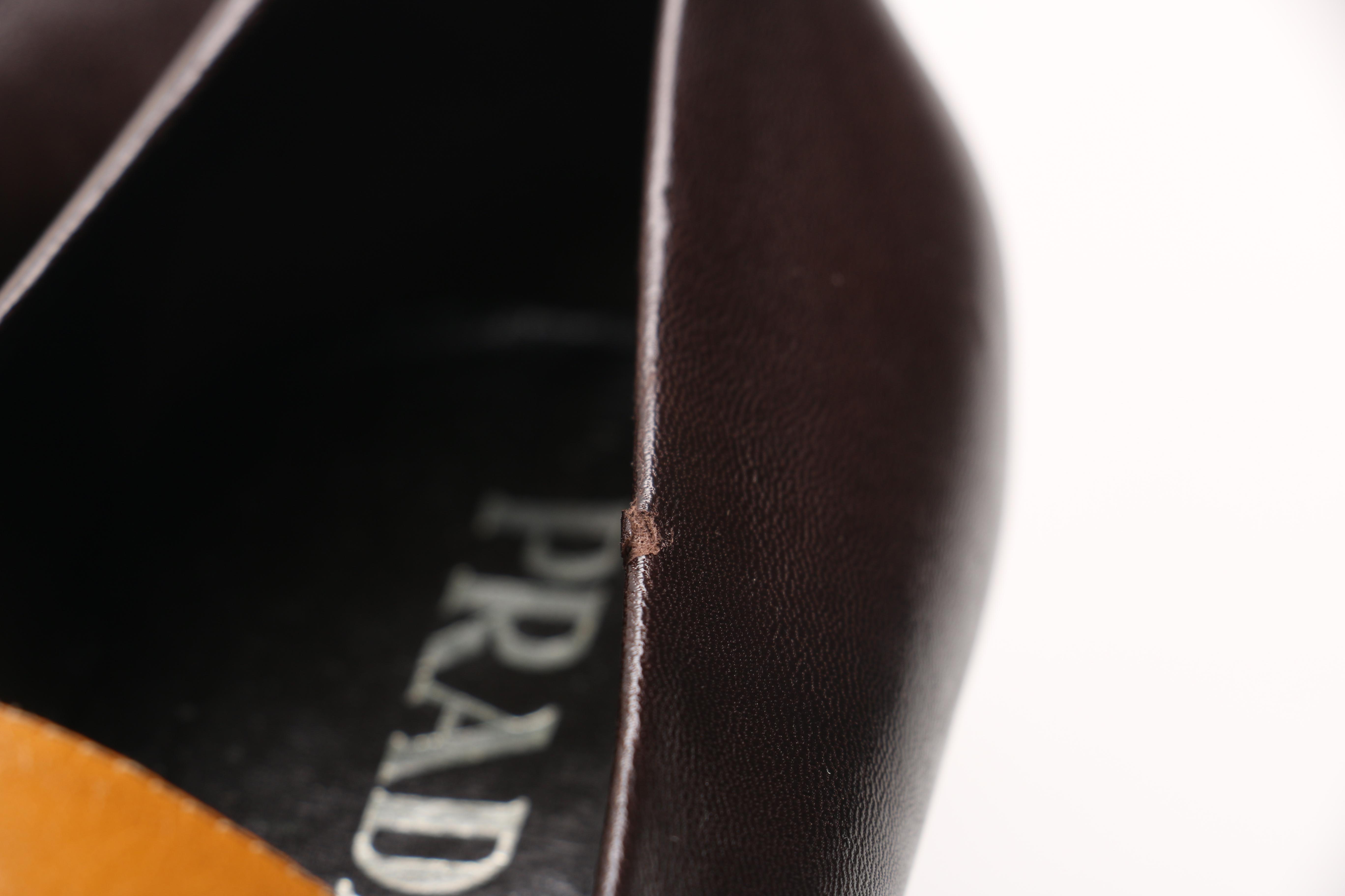 Prada Brown Leather Loafers