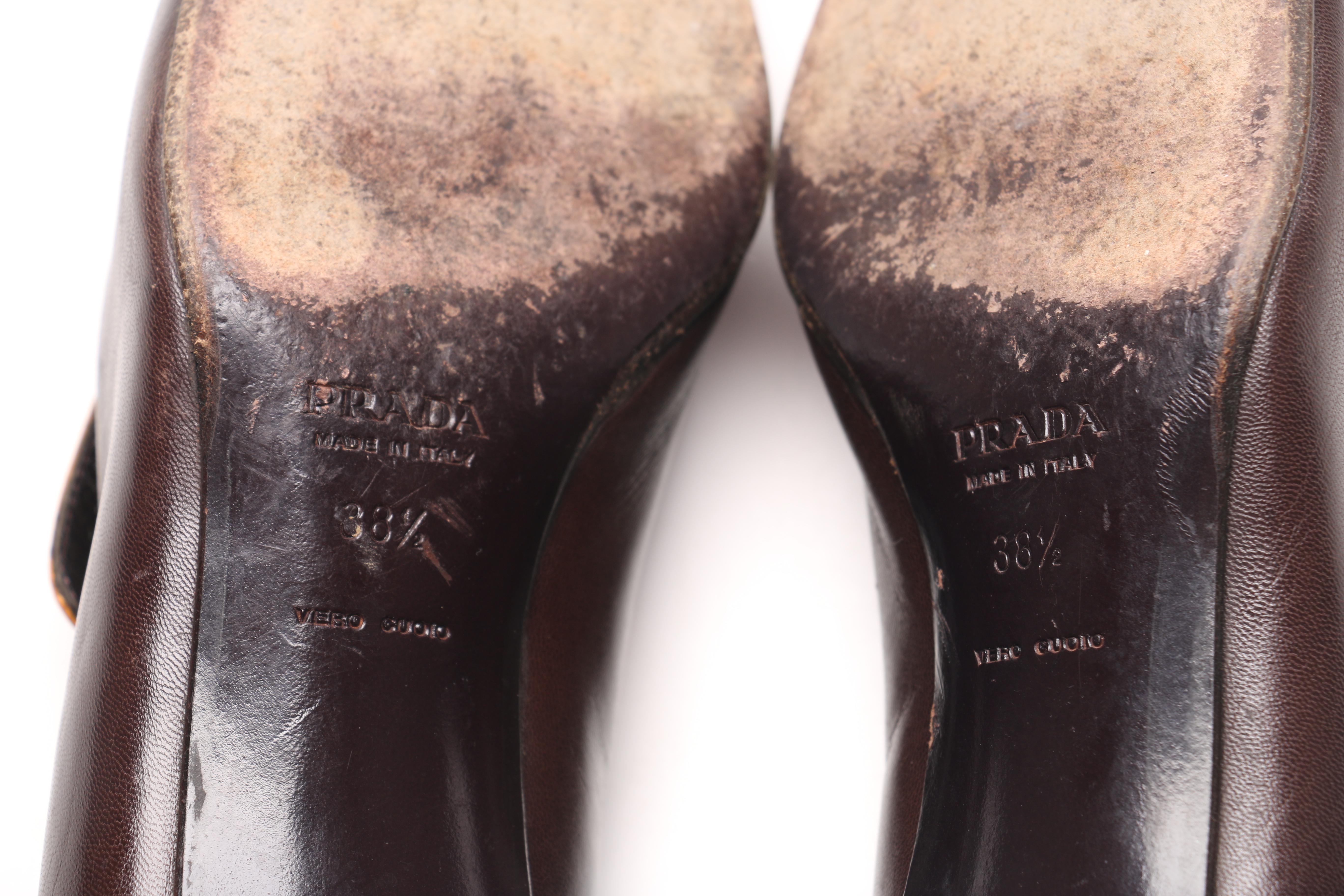 Prada Brown Leather Loafers