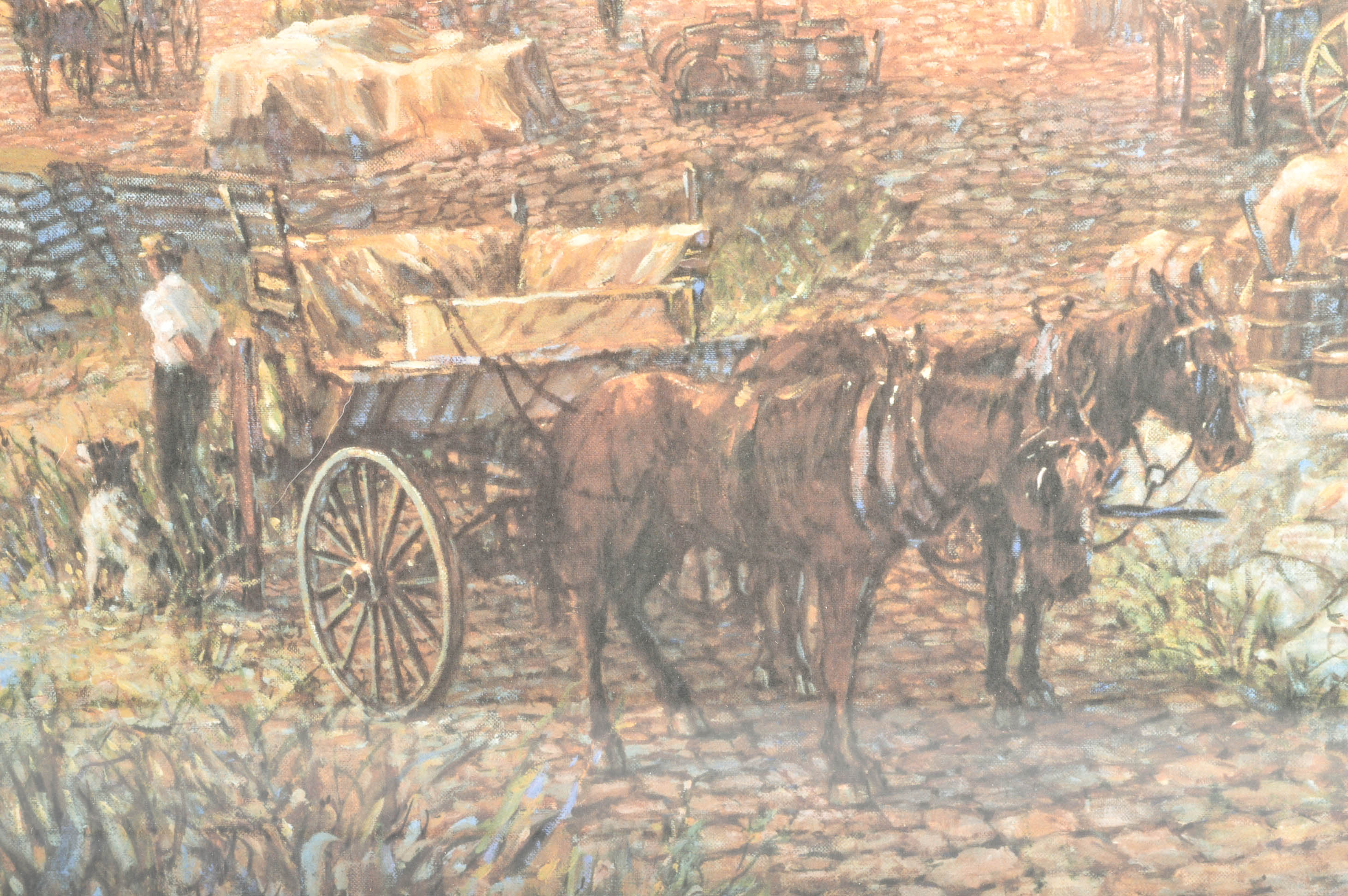 Frank McElwain Limited Edition Signed Offset Lithograph Print "The Queen City Public Landing"