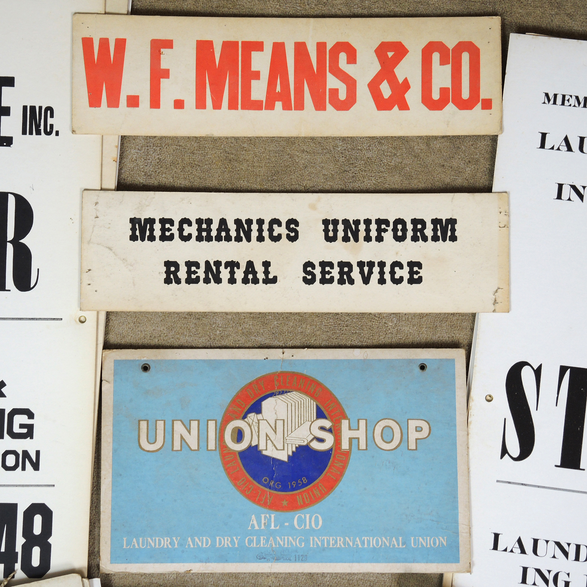 AFL-CIO Union Sign and On-Strike Sandwich Boards