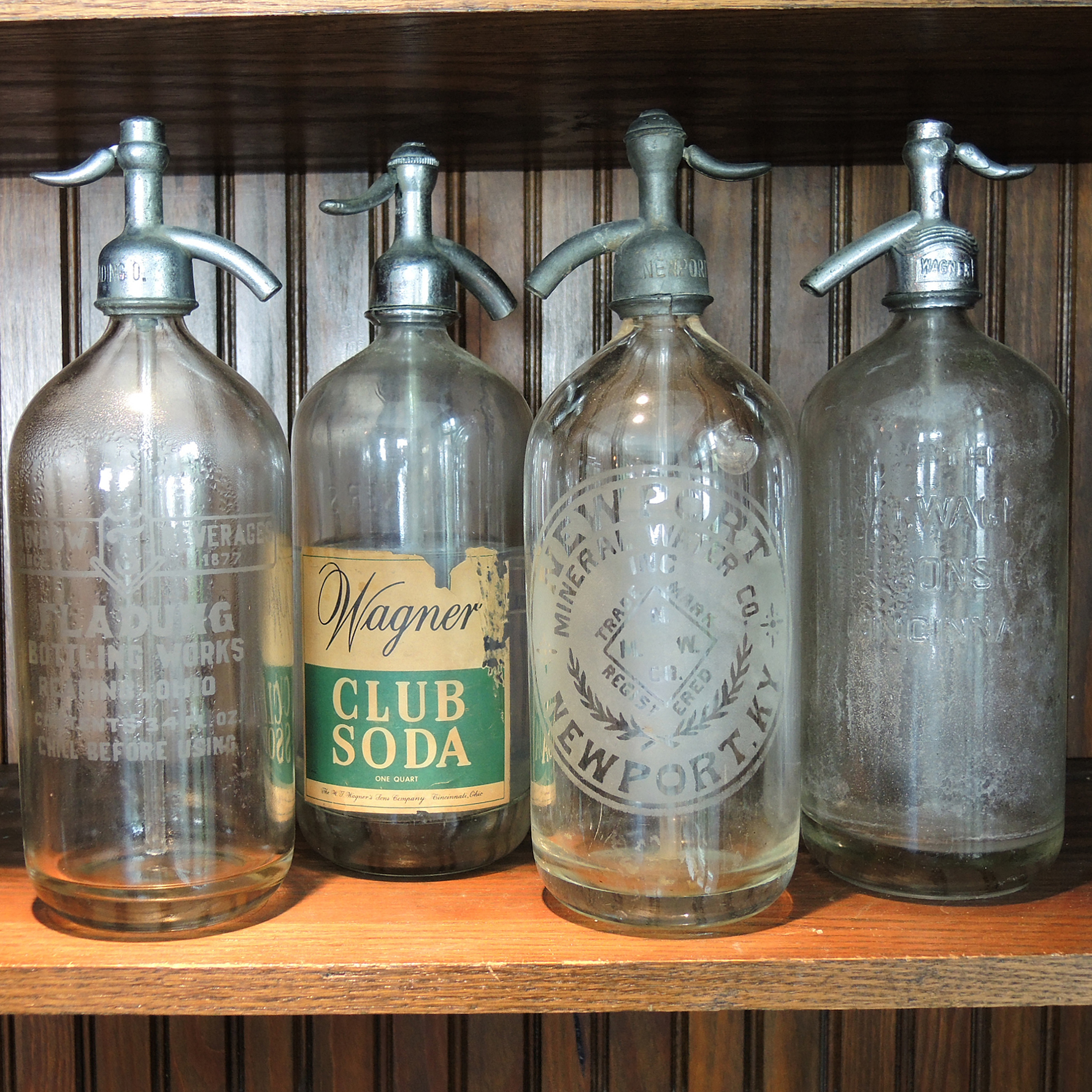 Vintage Ohio and Kentucky Seltzer Bottles with Advertising