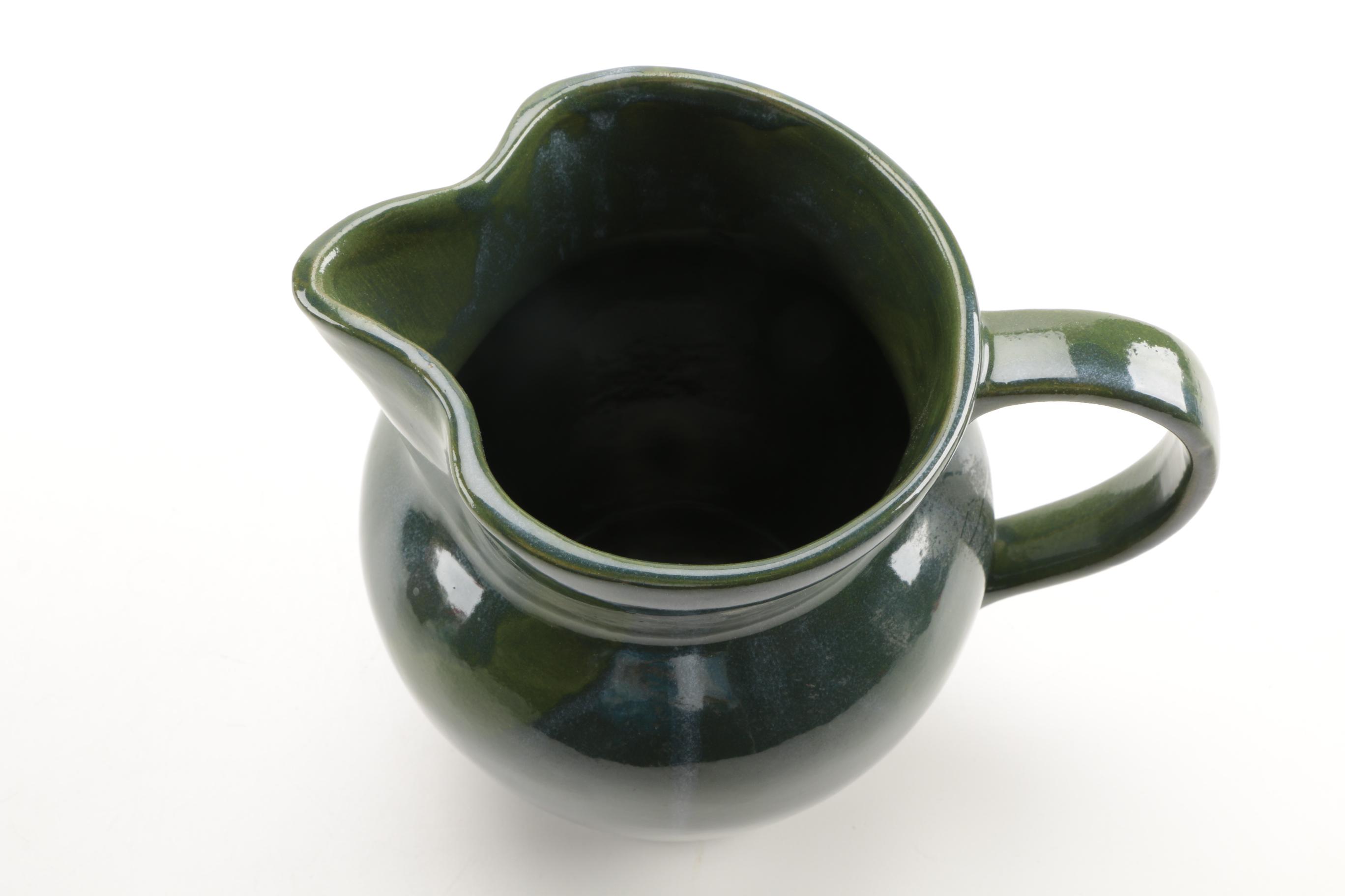 VIntage McCoy and Ransbottom Glazed Pitchers