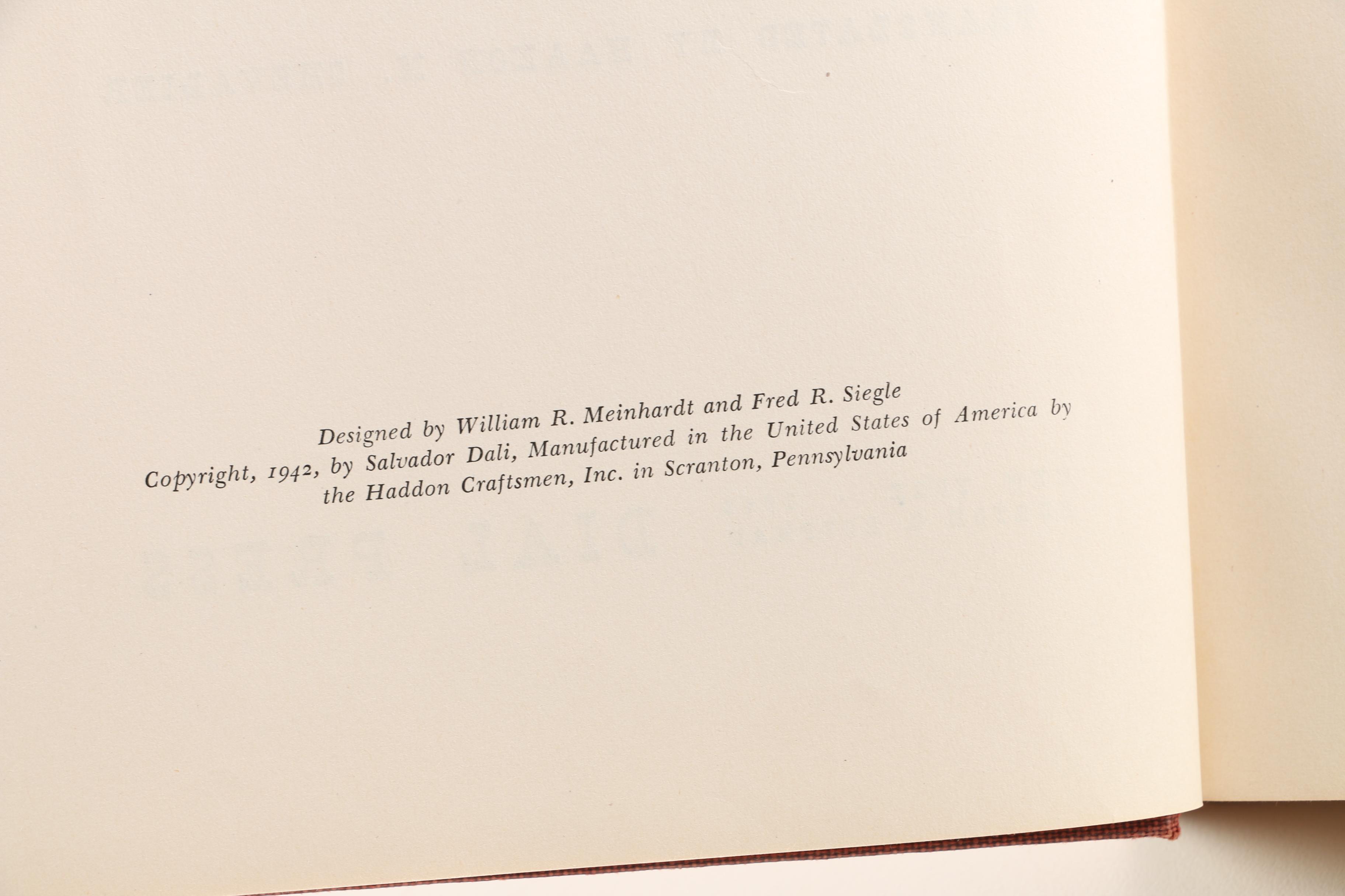 1942 First Edition "The Secret life of Salvador Dali" by Salvadore Dali