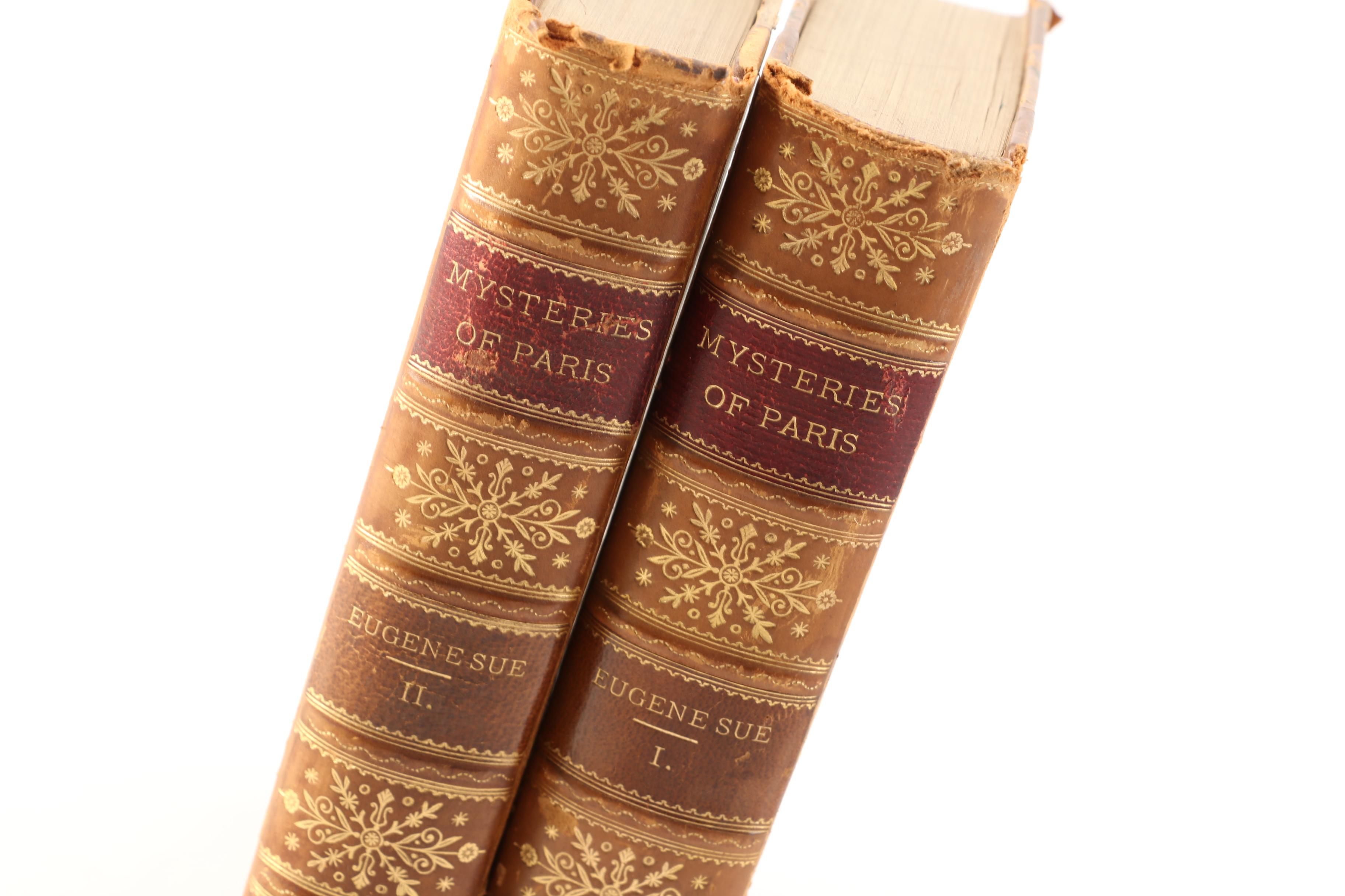 Vintage "The Mysteries of Paris" Volumes I & II by Eugene Sue