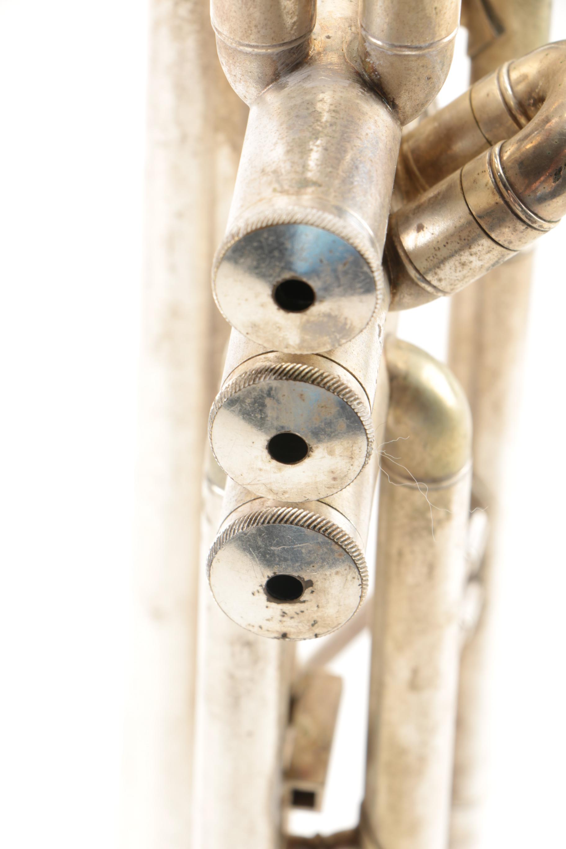 Vintage H.N. White Gladiator Trumpet and Faux Alligator Case