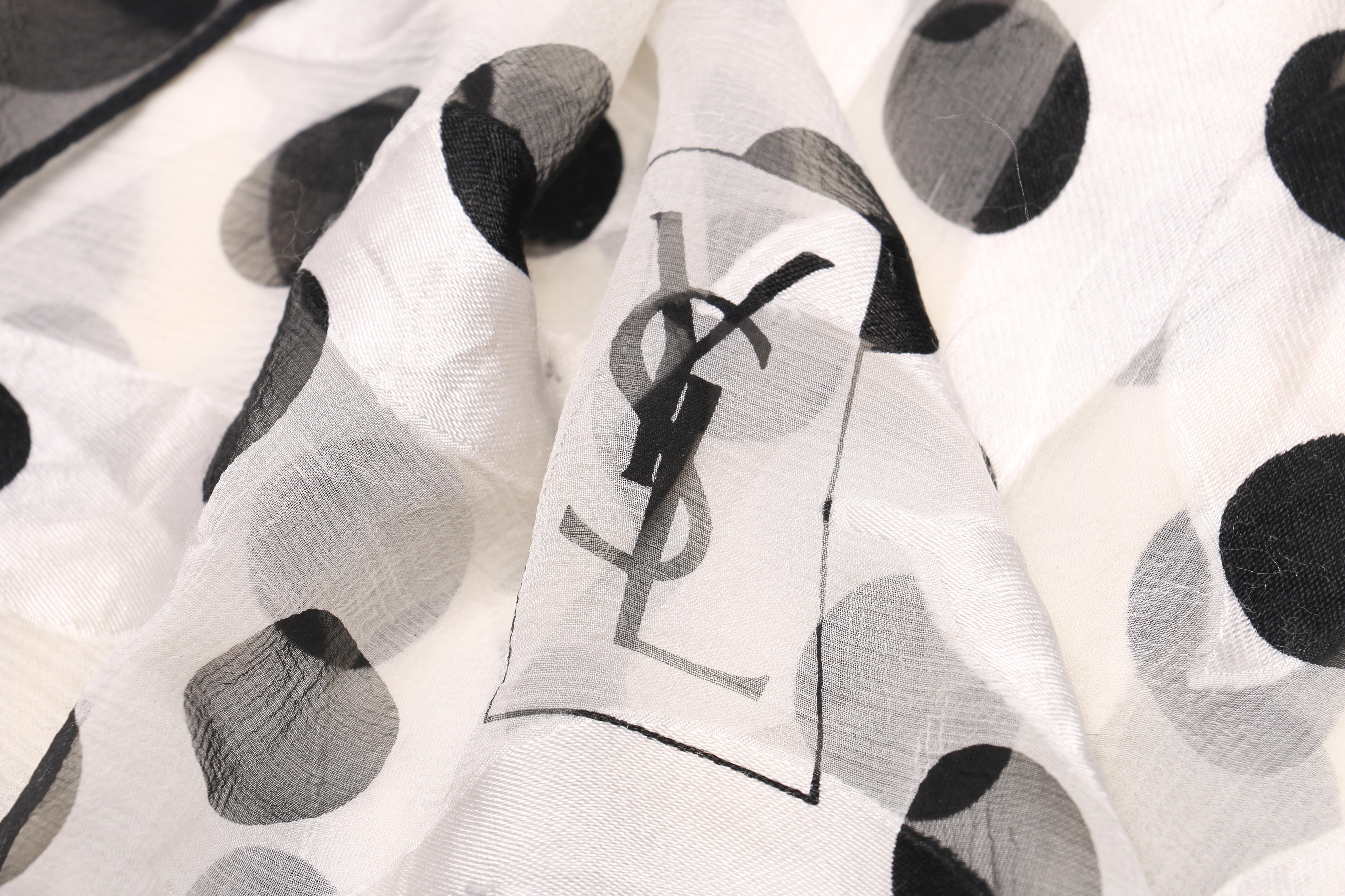 Yves Saint Laurent Polka Dot Scarf