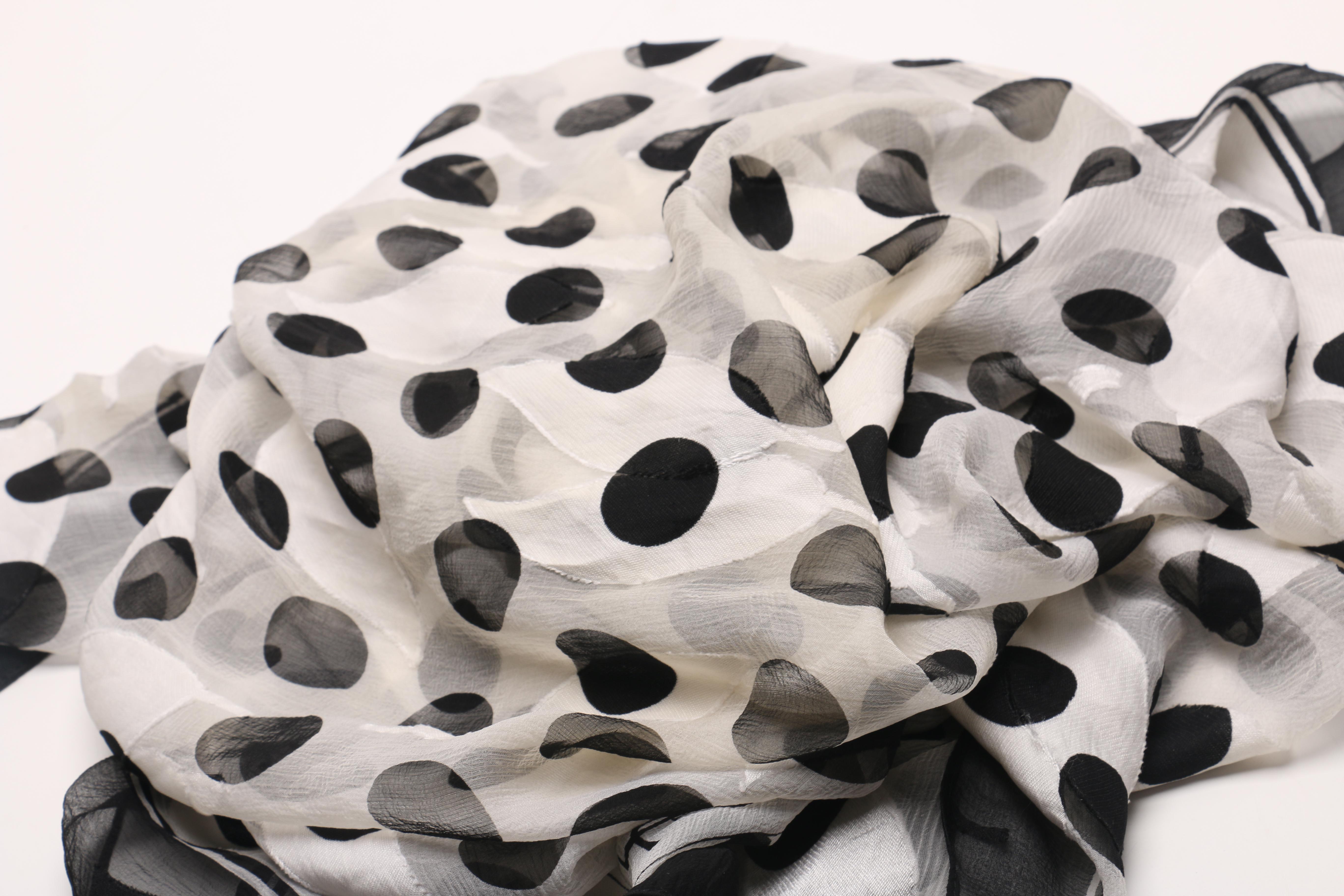 Yves Saint Laurent Polka Dot Scarf