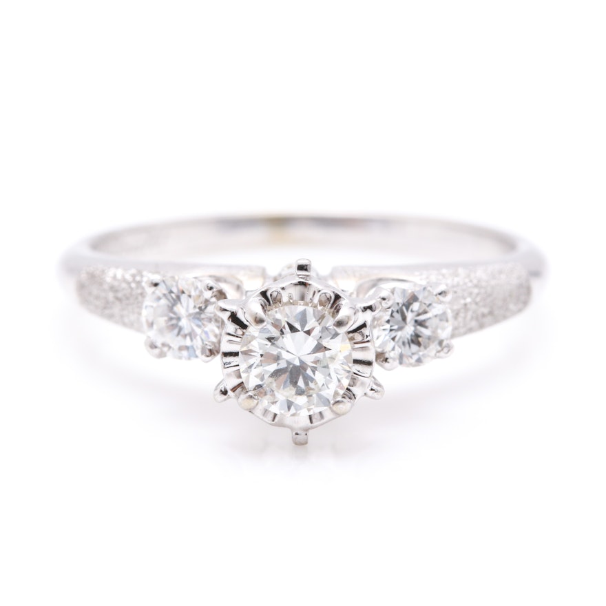 14K White Gold Lovebright Diamond Ring
