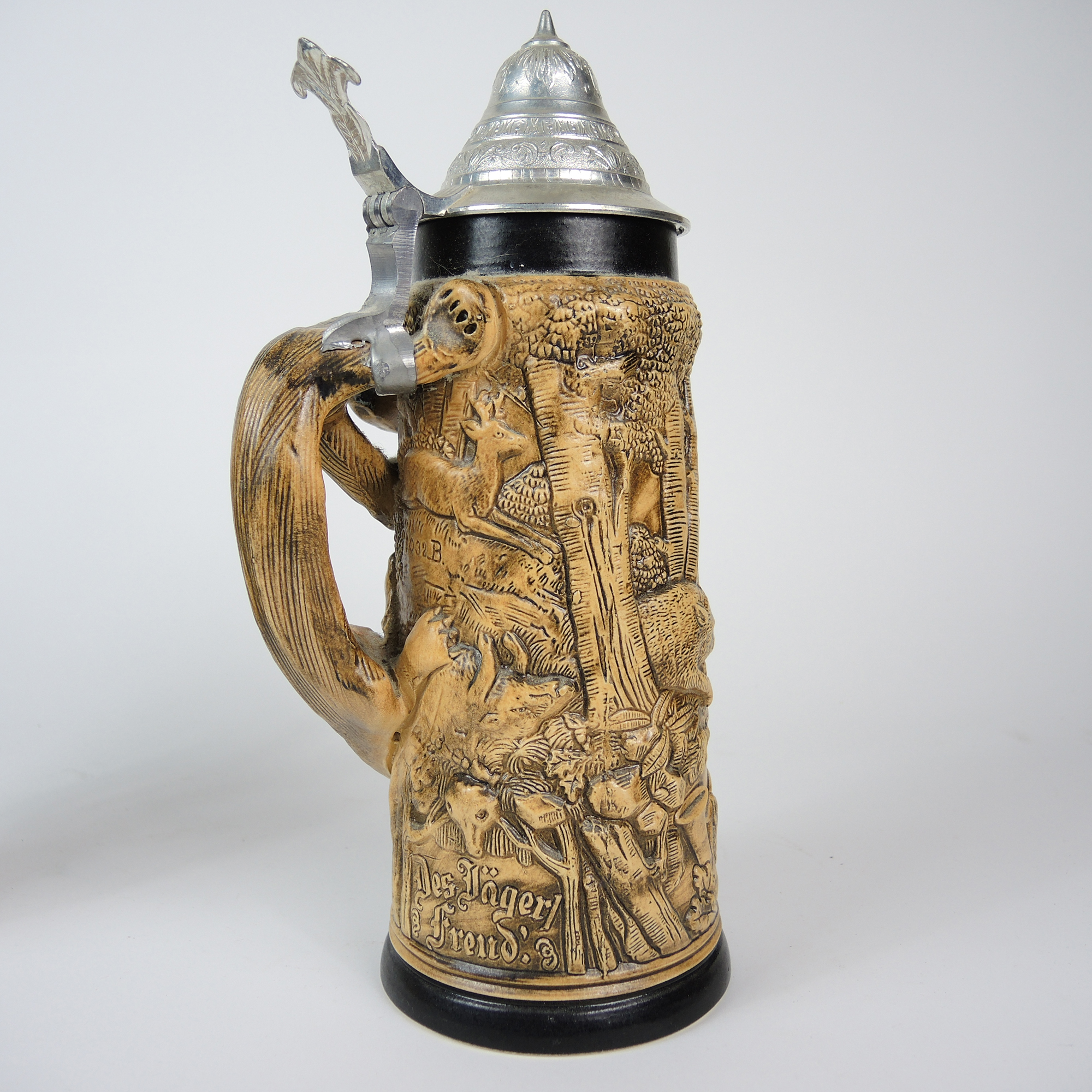 Two German Hunting Themed Beer Steins