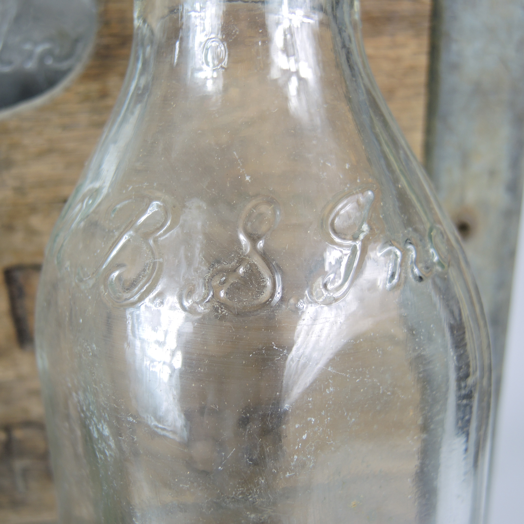 Milk Bottles and Wooden Dairy Crates