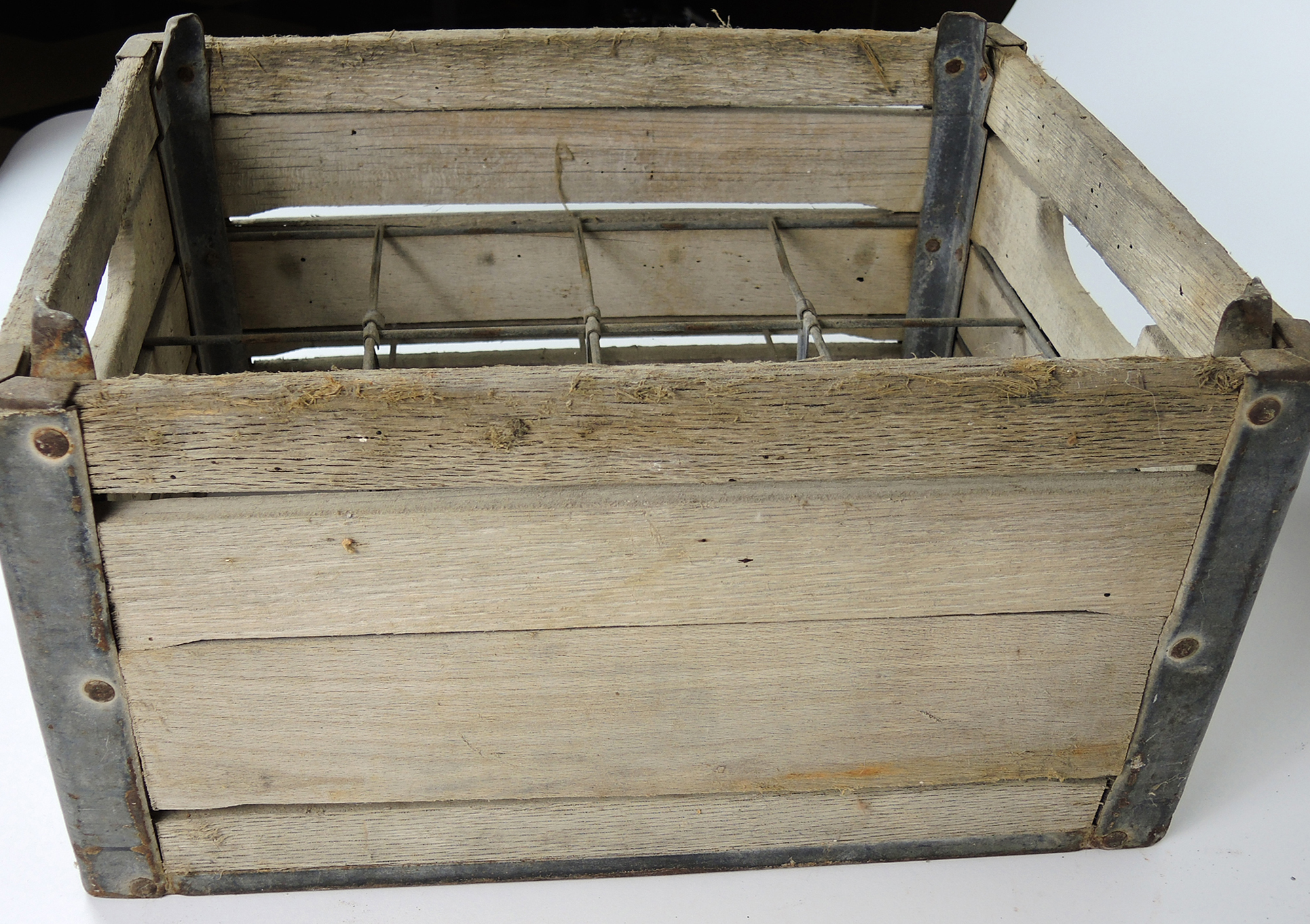 Milk Bottles and Wooden Dairy Crates