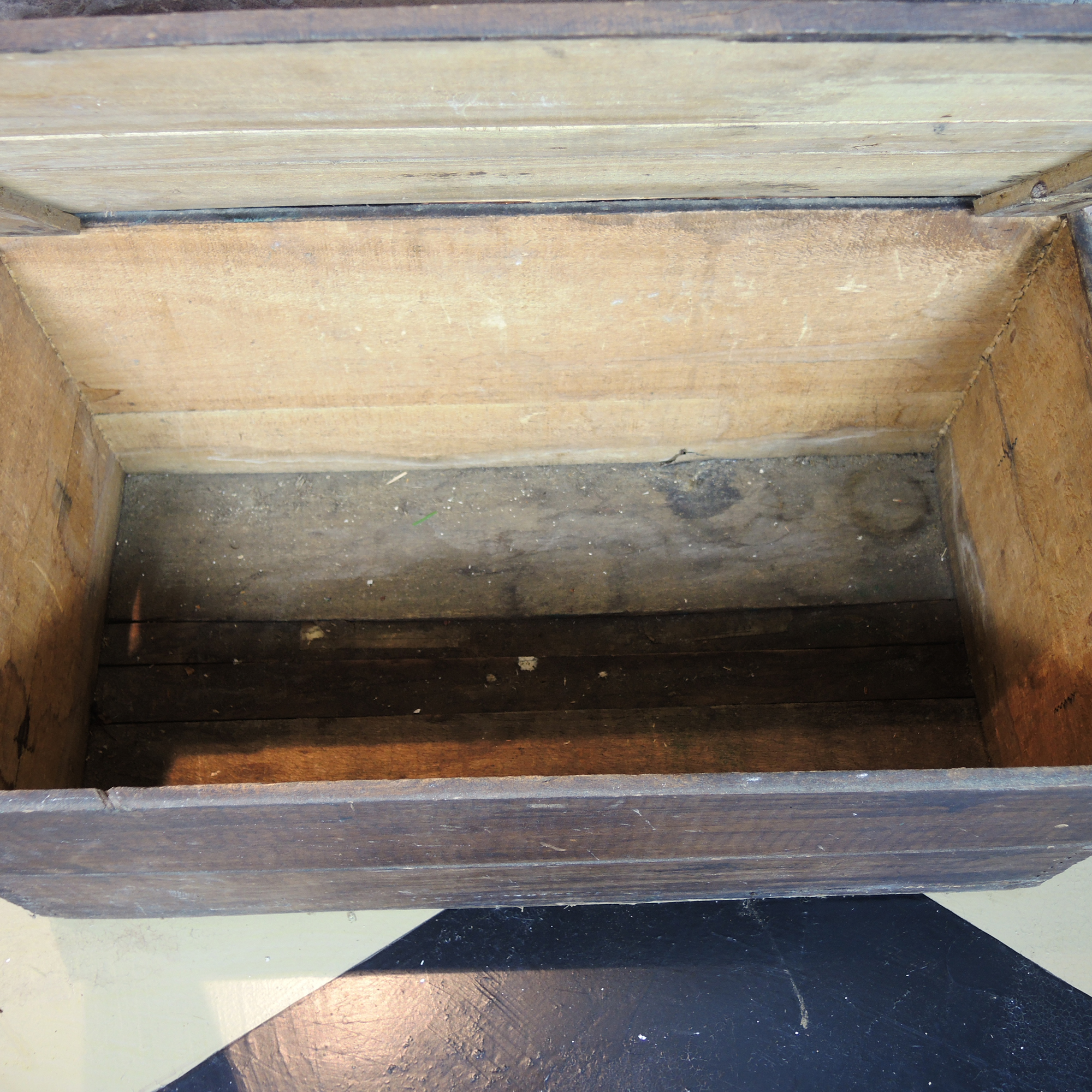 Vintage Wooden Box with General Store Packages, Tins and More