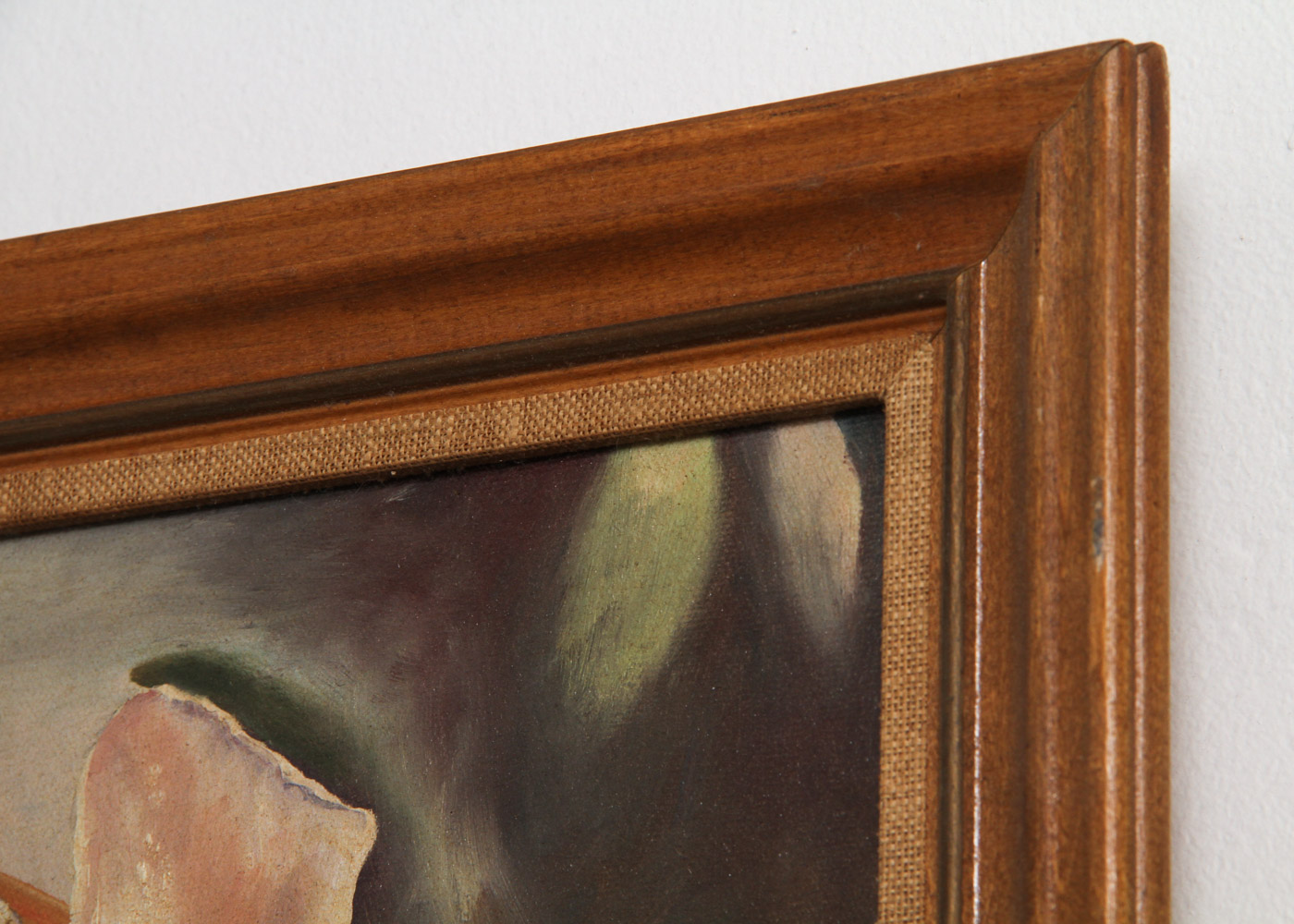 Blumenthal Framed Acrylic on Canvas Painting of Flowers