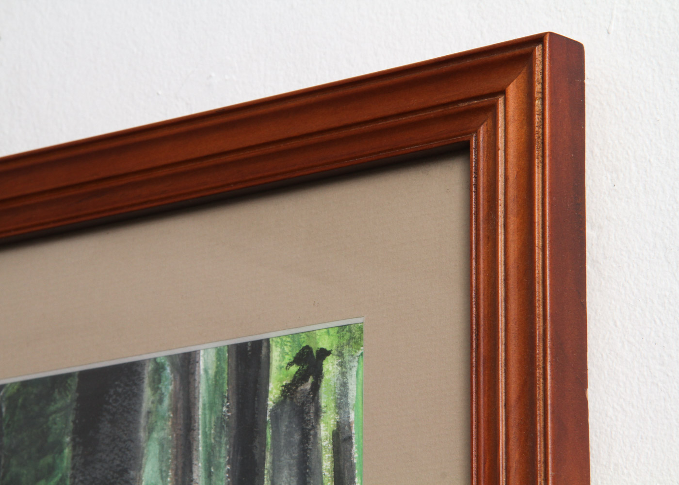 Jean Clarke Painting on Paper of a Forest Landscape