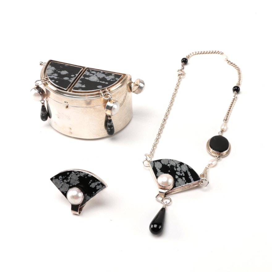 Sterling Silver Jane Campbell Jewelry Set