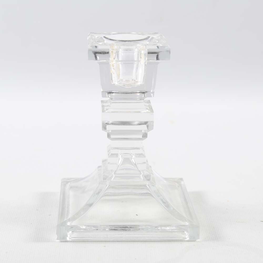 Crystal Candle Holders featuring Val Saint Lambert
