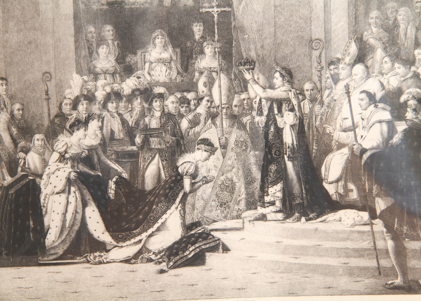 Engraving of "Le Sacre De Napoleon 1er"  After a Painting by Jacques-Louis David
