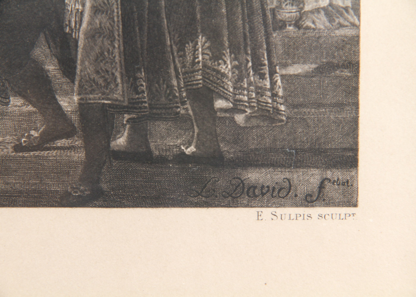 Engraving of "Le Sacre De Napoleon 1er"  After a Painting by Jacques-Louis David