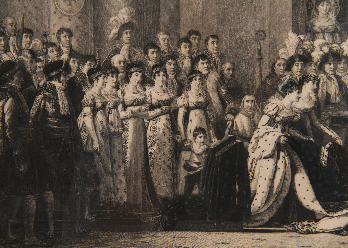 Engraving of "Le Sacre De Napoleon 1er"  After a Painting by Jacques-Louis David