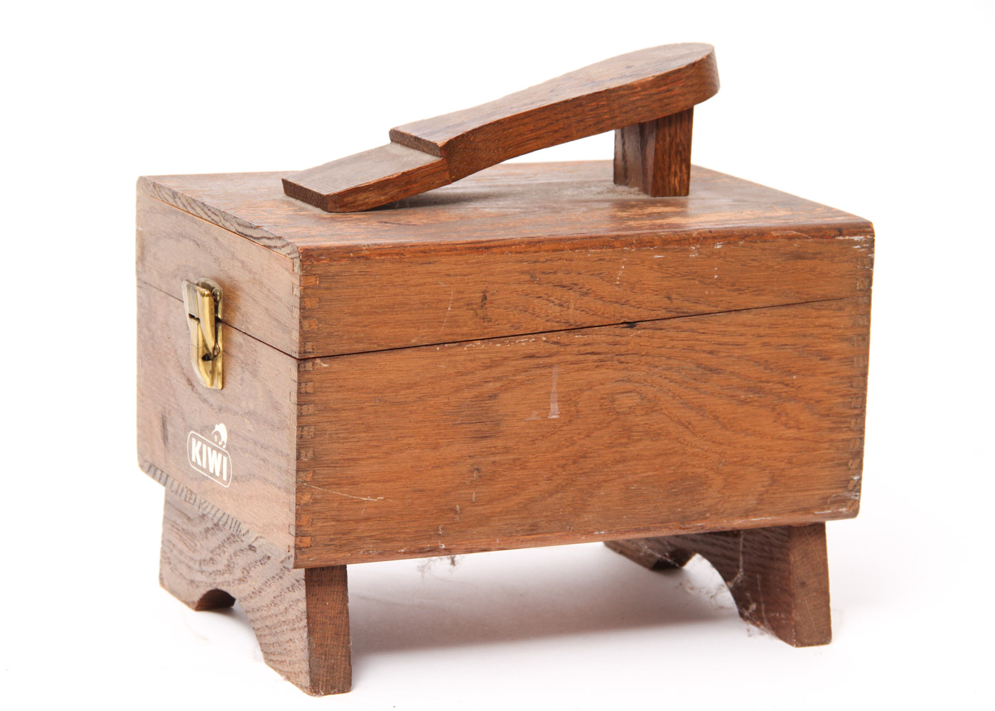 Vintage Wood Kiwi Shoe Shine Box