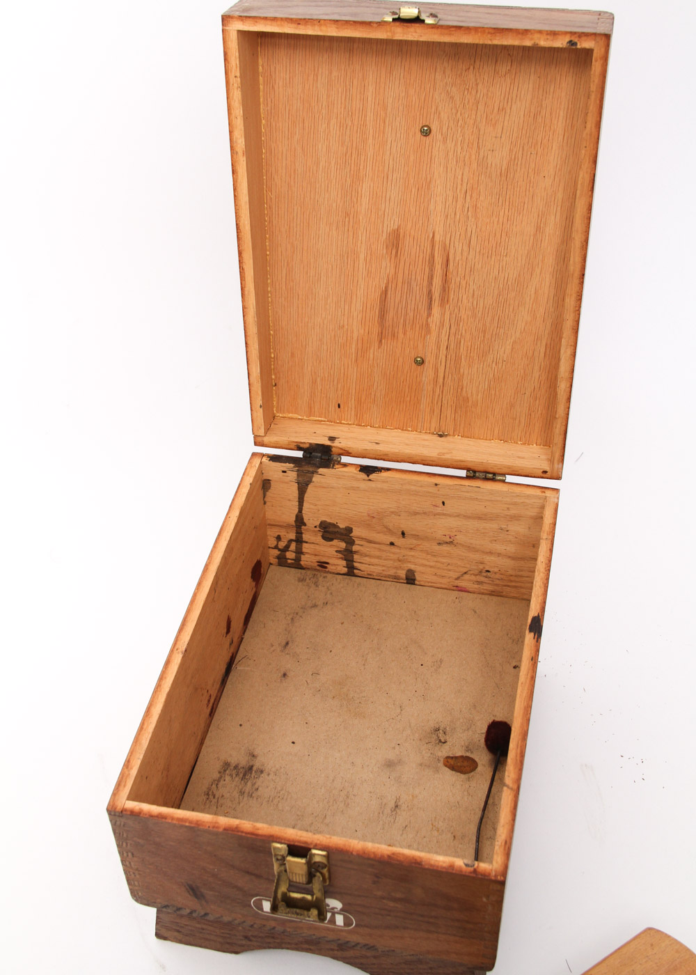 Vintage Wood Kiwi Shoe Shine Box