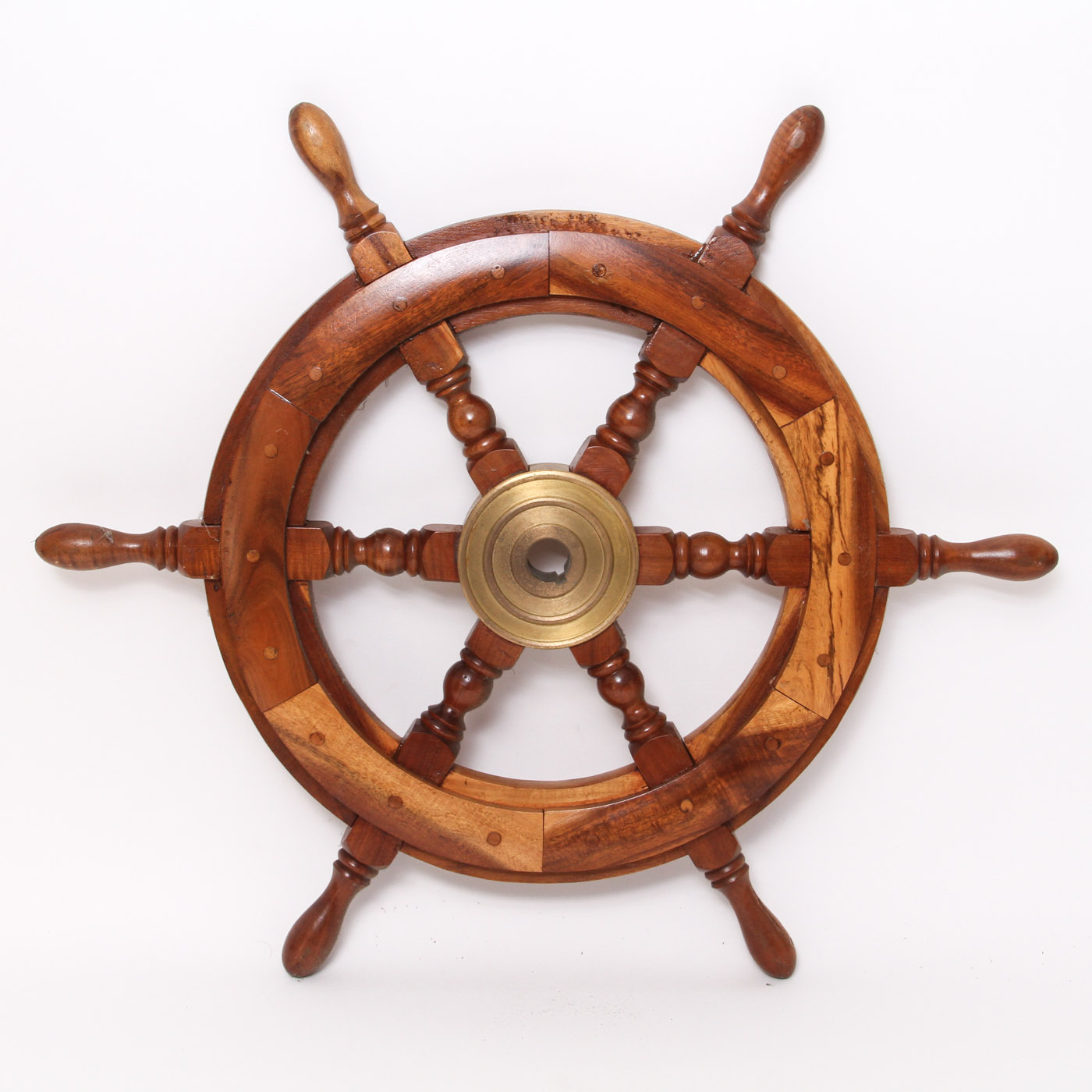 Vintage Wooden Ship's Wheel