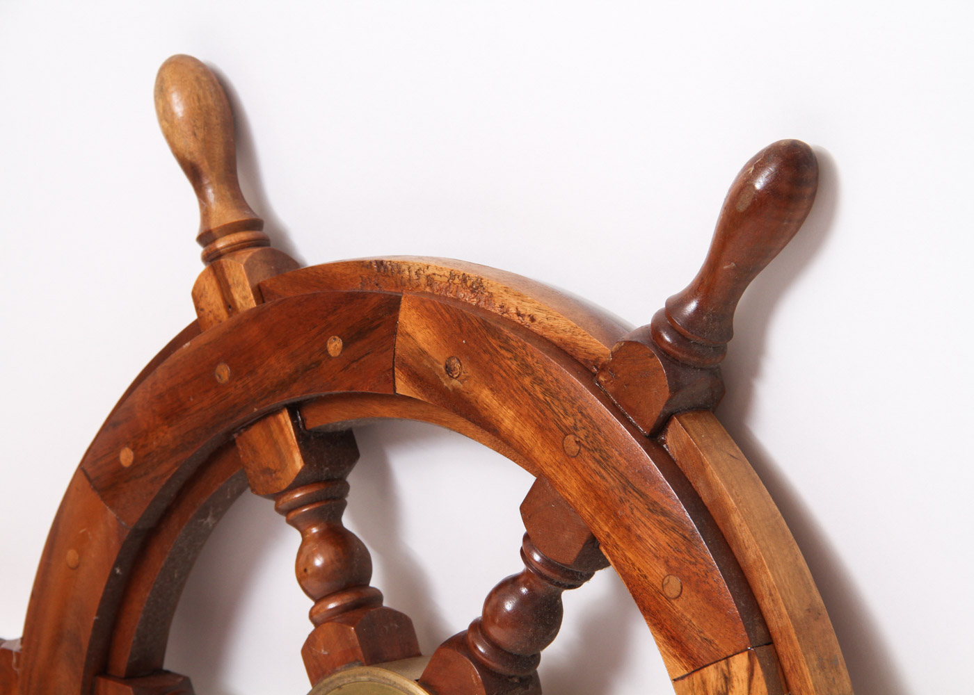 Vintage Wooden Ship's Wheel