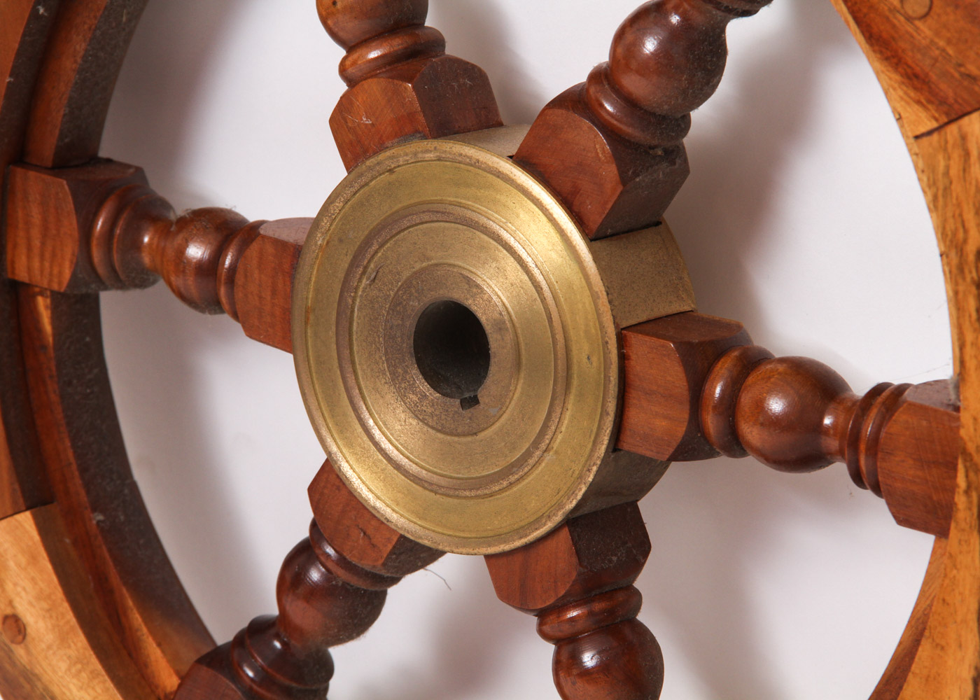 Vintage Wooden Ship's Wheel
