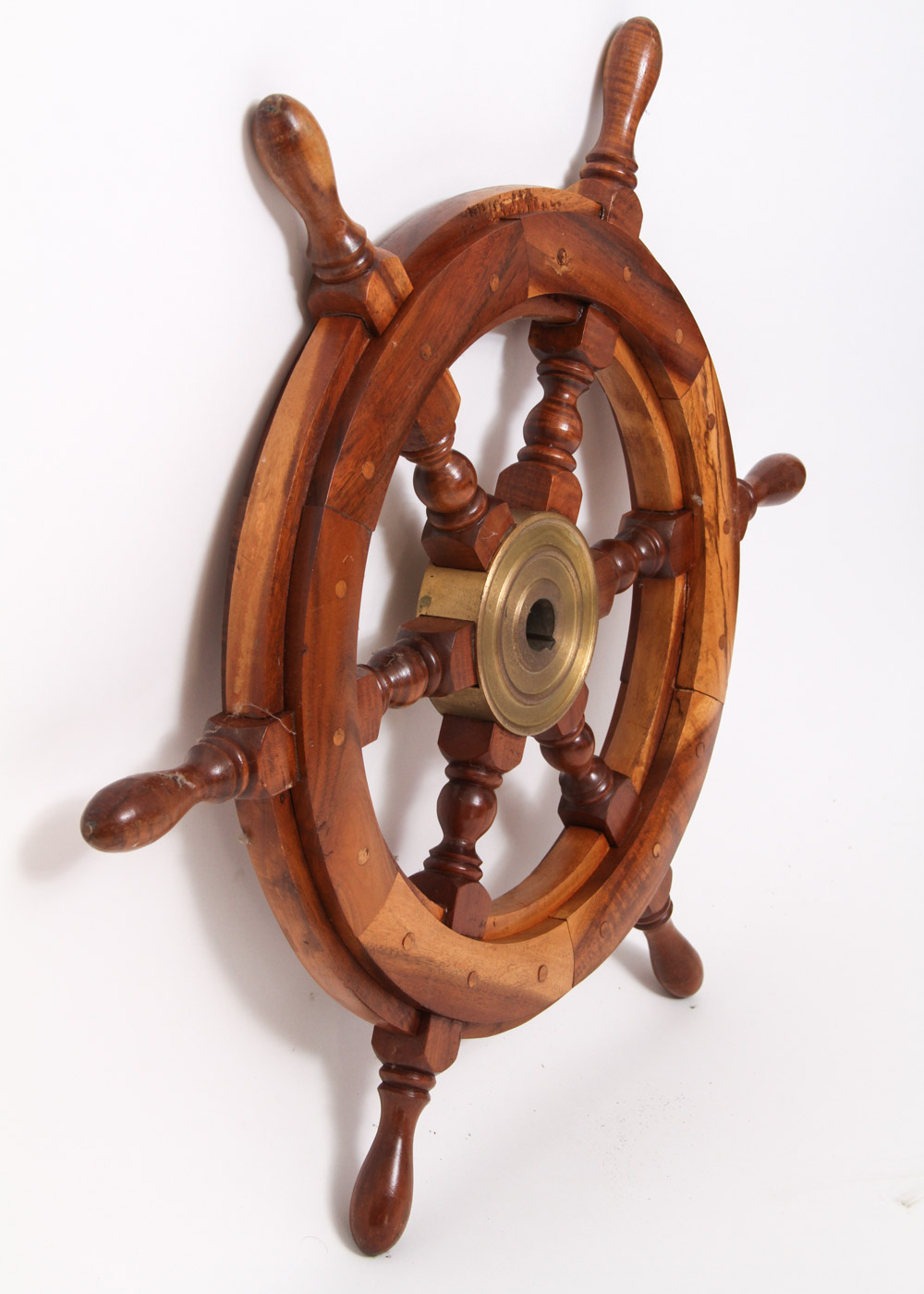 Vintage Wooden Ship's Wheel