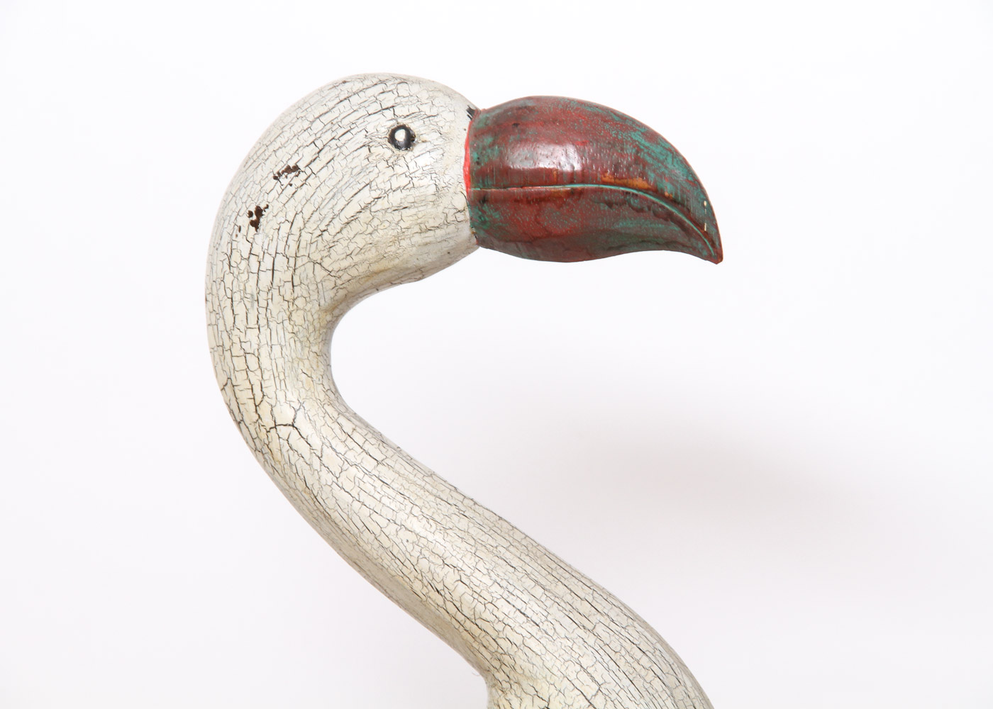 Large Painted Wood  Sculpture of Wading Birds