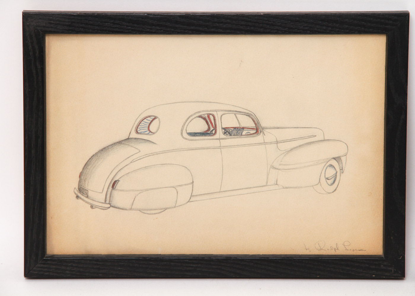 Ralph Lepre Drawings on Paper of Vintage Automobiles.