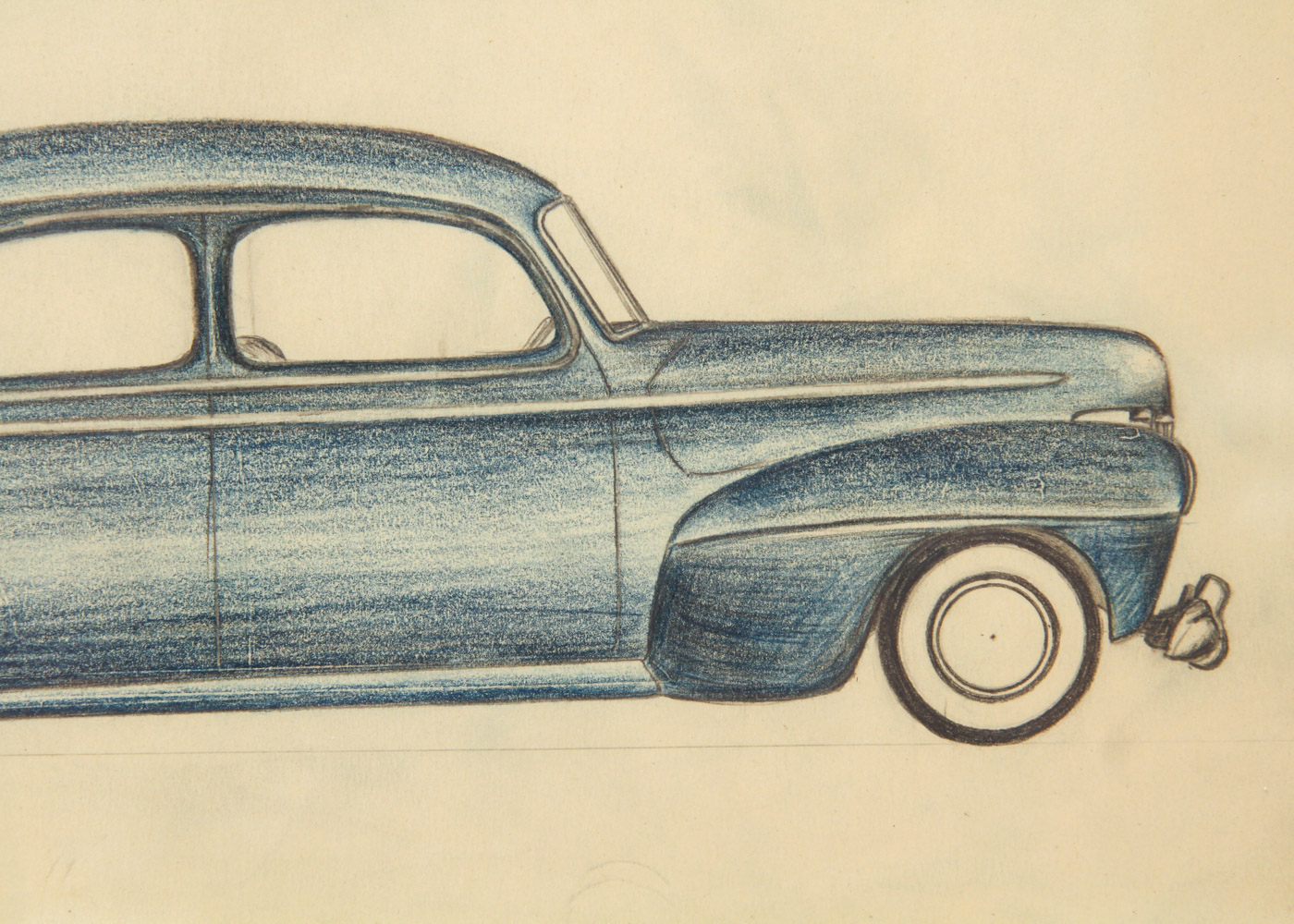 Ralph Lepre Drawings on Paper of Vintage Automobiles.