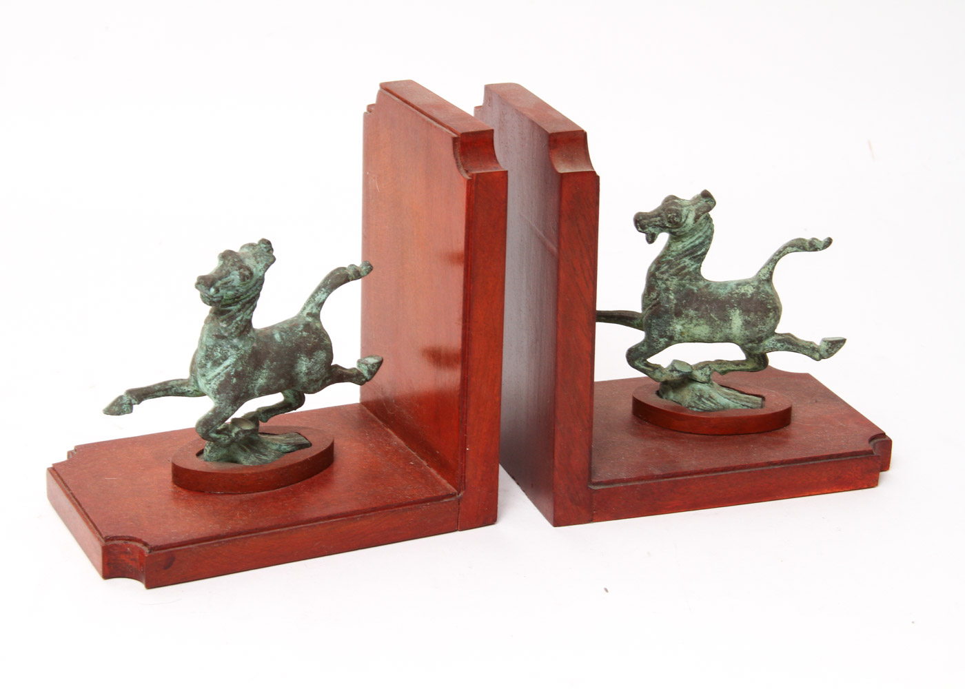 Chinese Flying Horse Bookends and Figurine