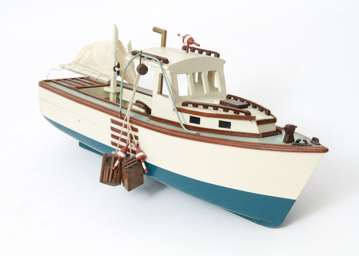 Model Sailing Ship and Fishing Boat