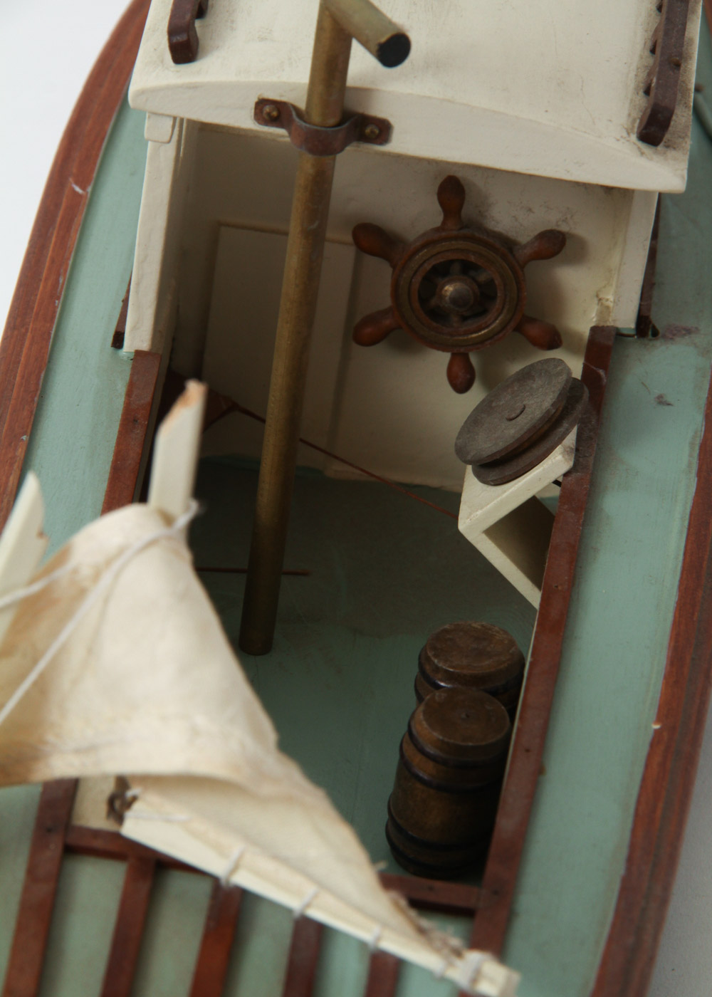 Model Sailing Ship and Fishing Boat