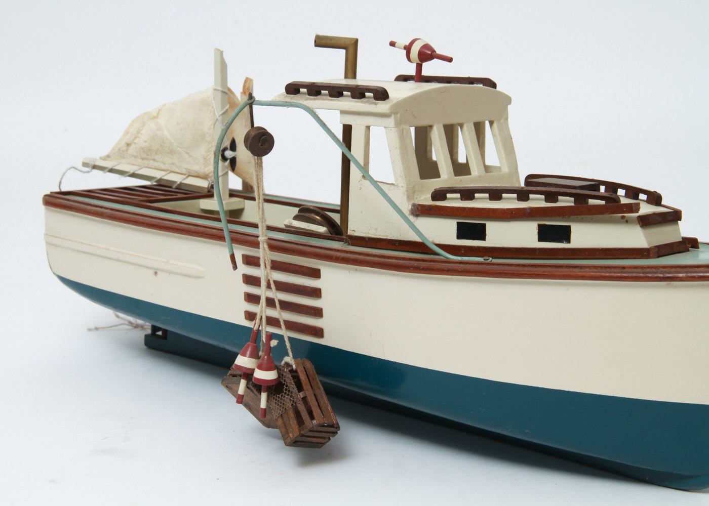 Model Sailing Ship and Fishing Boat