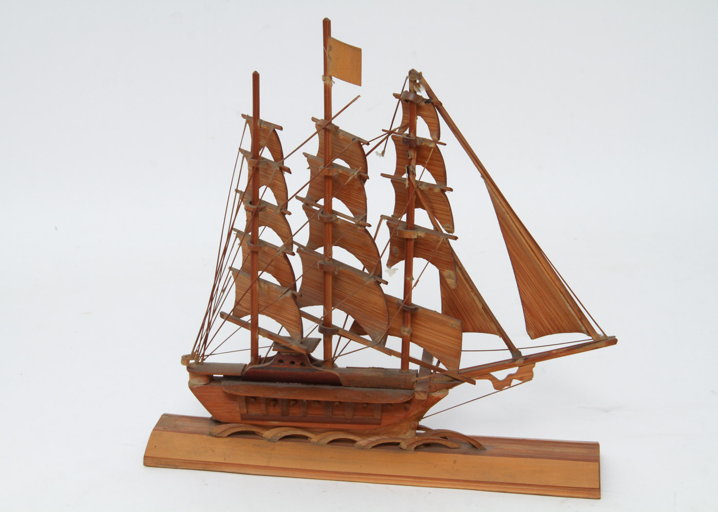 Model Sailing Ship and Fishing Boat