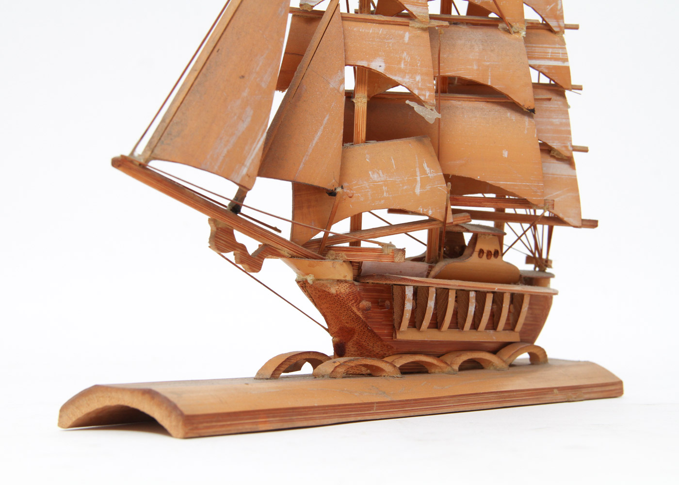 Model Sailing Ship and Fishing Boat