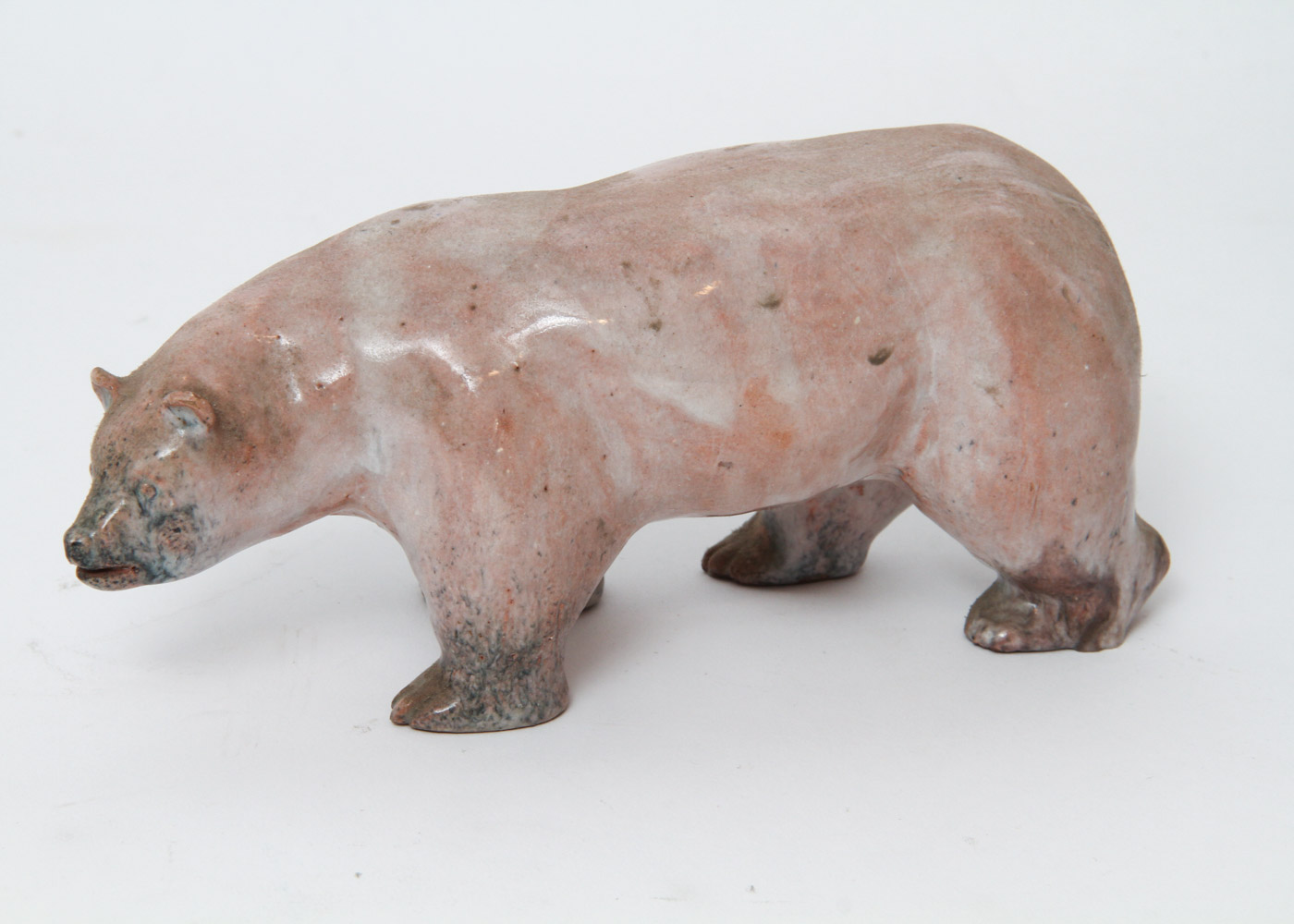 Ceramic Bear and Mountain Goat Figurines