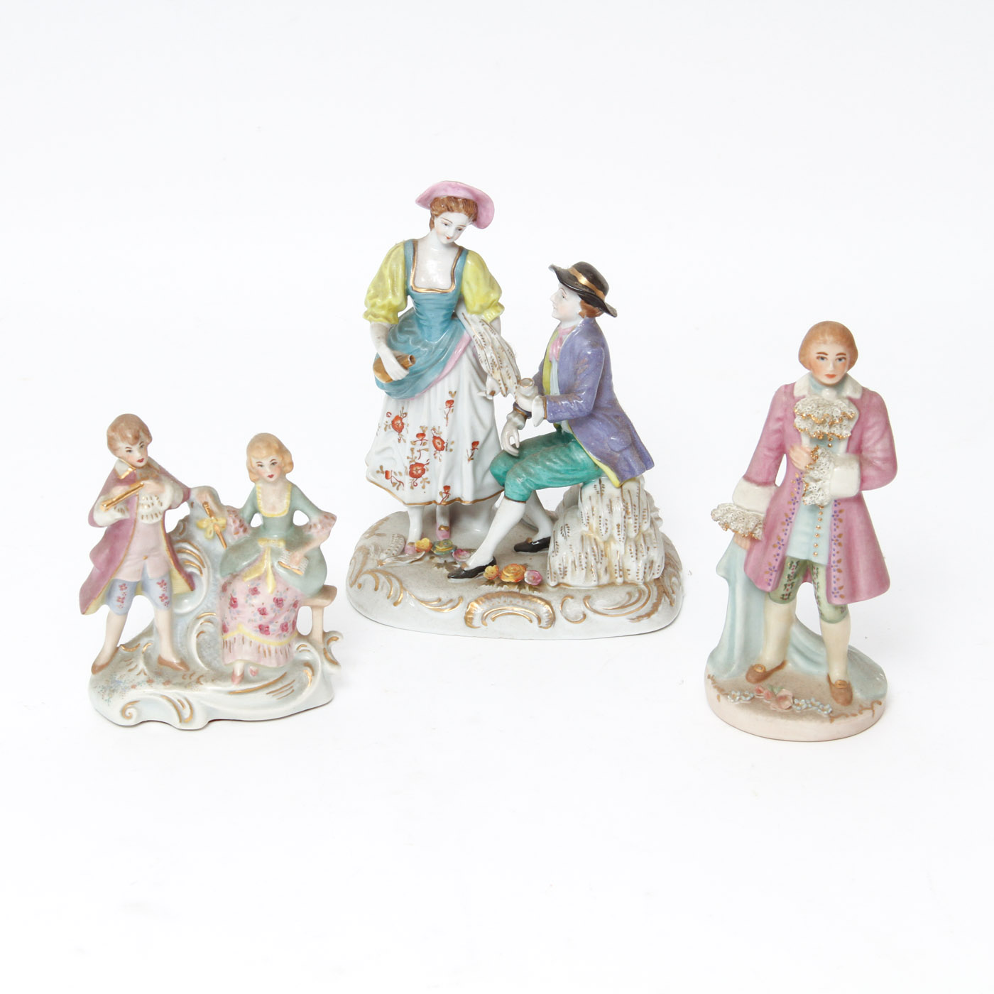 Vintage HB Japan Hand Painted Porcelain Figurines