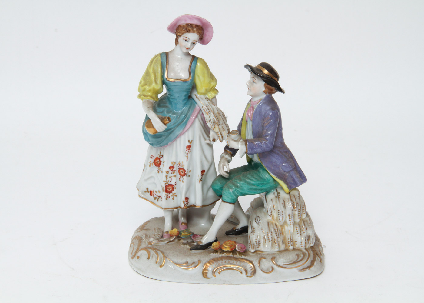 Vintage HB Japan Hand Painted Porcelain Figurines