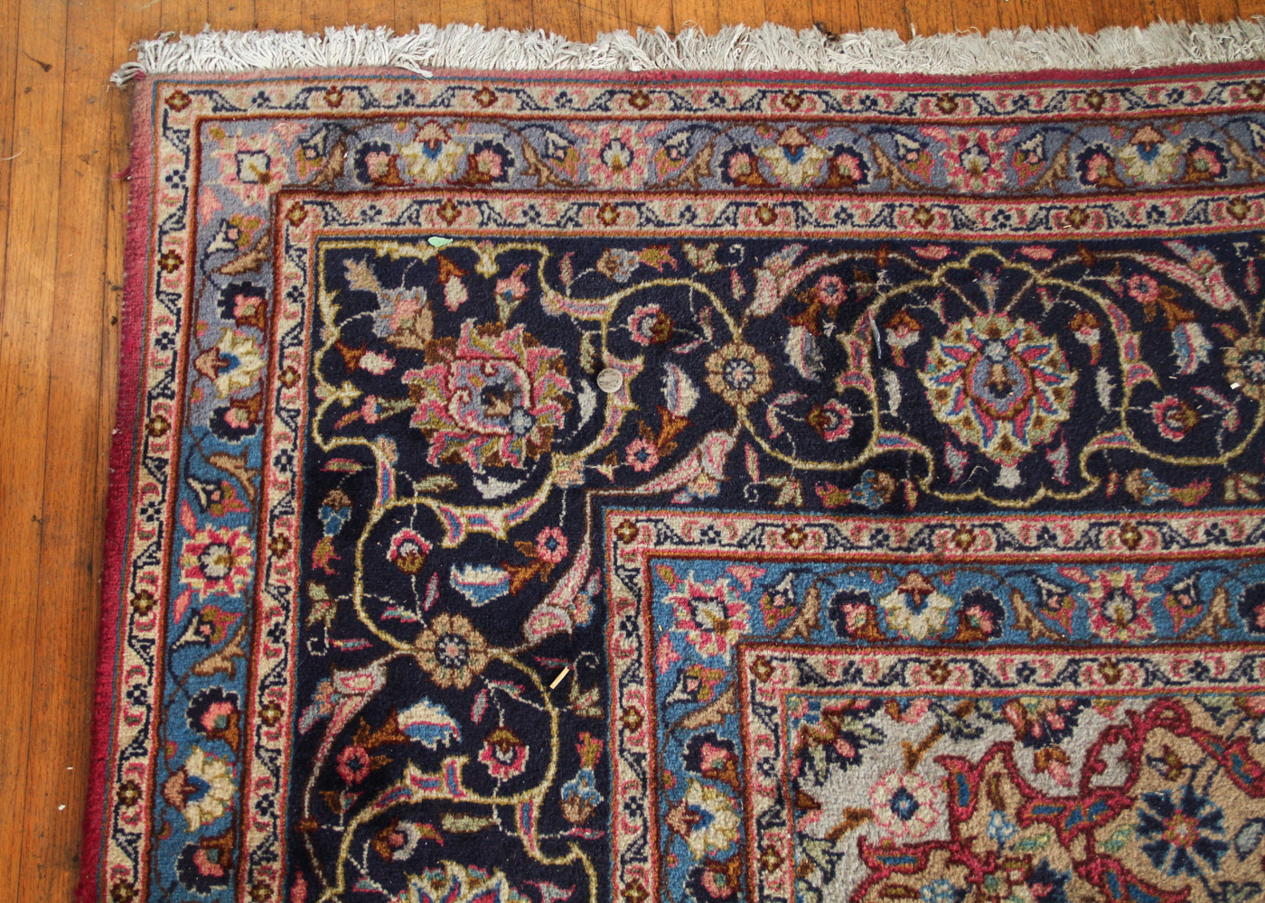 Large Hand-Knotted Kashmar Wool Area Rug