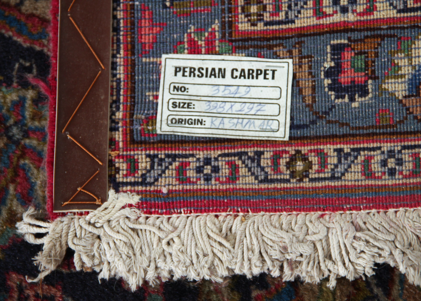Large Hand-Knotted Kashmar Wool Area Rug
