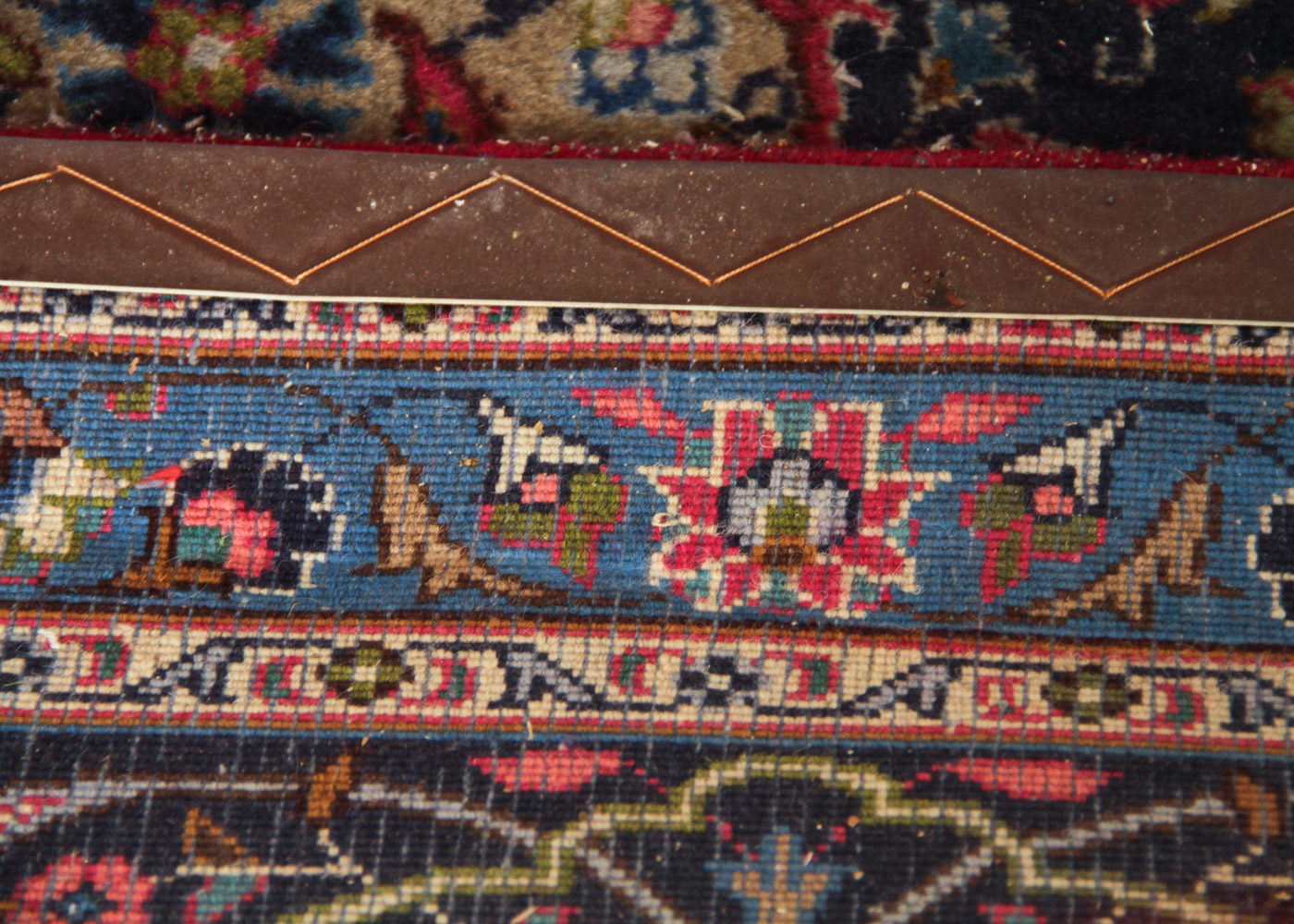 Large Hand-Knotted Kashmar Wool Area Rug