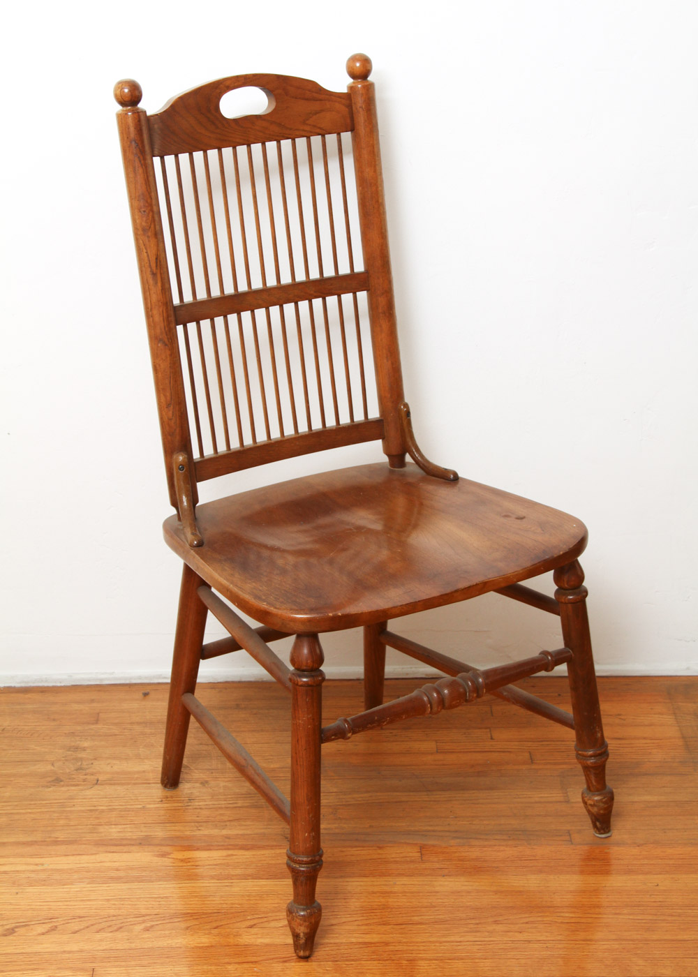 Three Wooden Spindleback Chairs