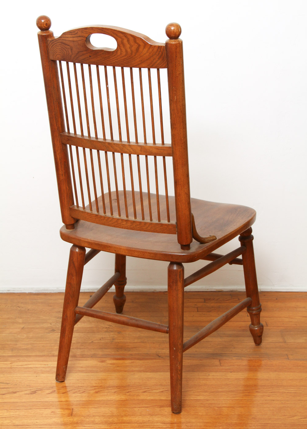 Three Wooden Spindleback Chairs